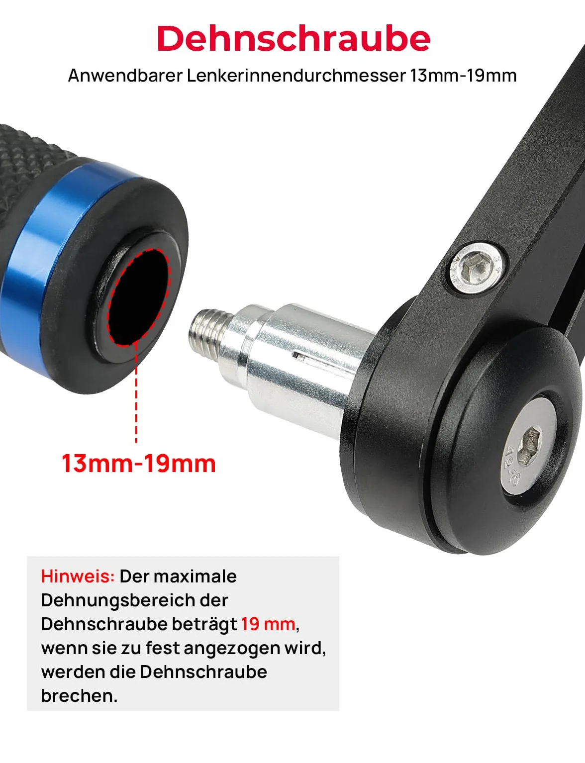 KEMIMOTO Lusterka końcówek kierownicy motocykla, 2 sztuki lusterka motocyklowe lusterka wsteczne z homologacją E, obrotowe lusterka kierownicy 360°, lusterka boczne 7/8" 22mm kompatybilne ze skuterem