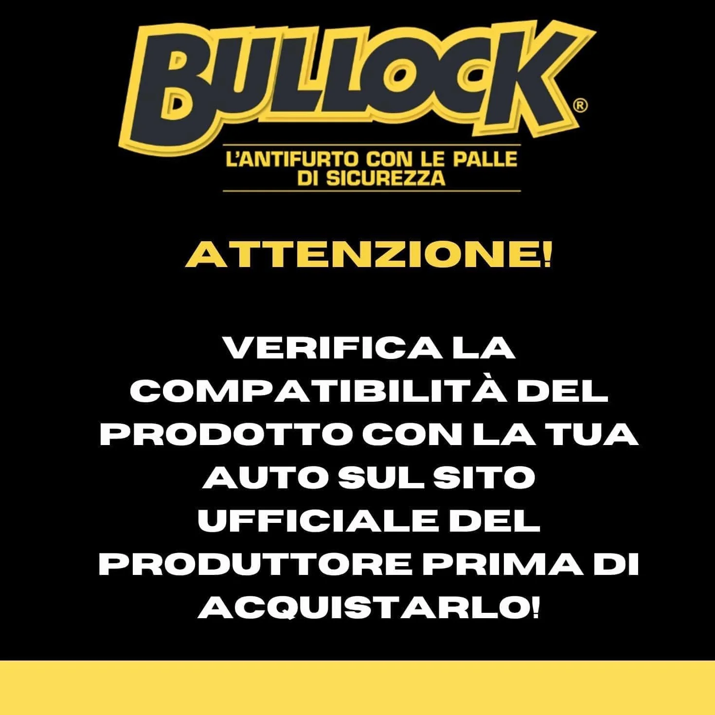 Samochód antykradzieżowy Bullock Excellence model w, żółty