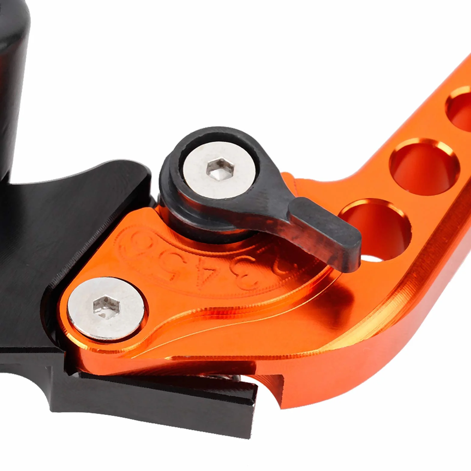 Jedna para lewej i prawej dźwigni sprzęgła, 1 para 7/8"(22 mm) uniwersalnych dźwigni zbiornika głównego cylindra sprzęgła hamulca motocykla (pomarańczowe)