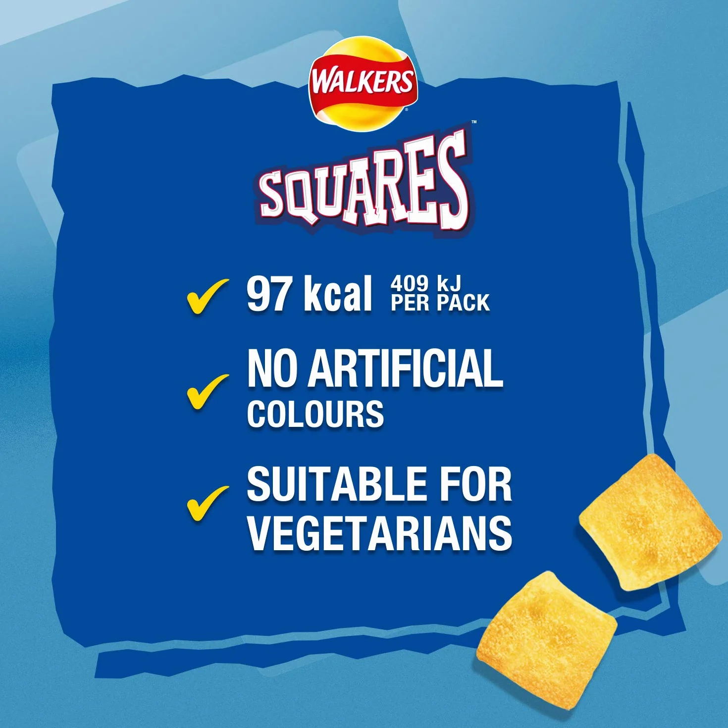 Walkers Salt & Vinegar kwadraty 6 x 22 g