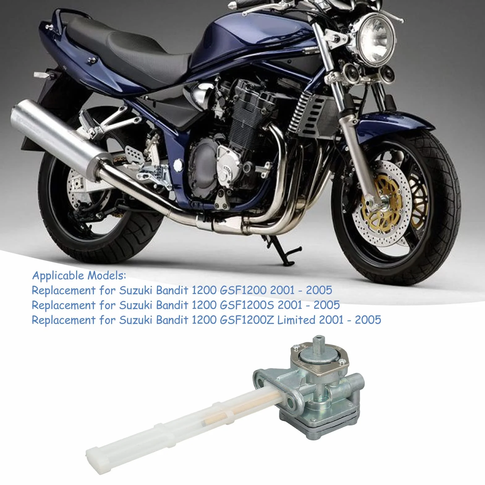 Zawór Kurkowy Paliwa Zawór ynowy, Zawór Odcinający Paliwo 44300 32F10 Zamiennik dla Bandit 1200 GSF1200 2001-2005,Zawory paliwowe i akcesoria