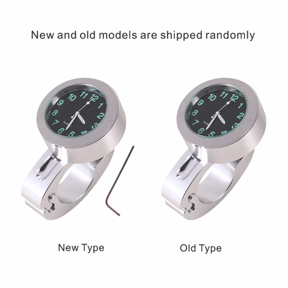 Zegar na kierownicę motocyklową, 1 szt. Uniwersalny wodoodporny zegarek na kierownicę do motocykla do większości motocykli