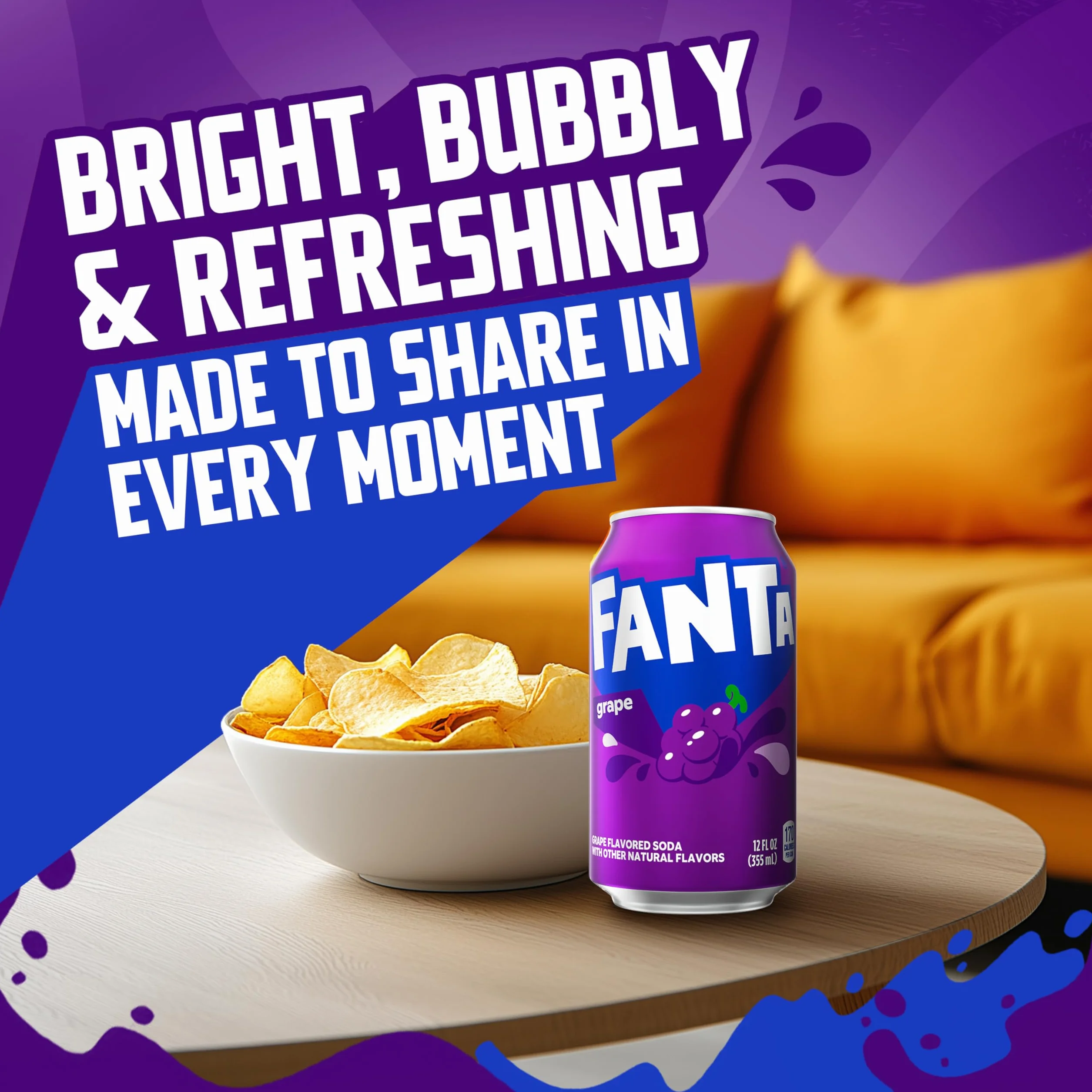 Fanta Grape 12 uncji (355 ml) - 24 opakowania