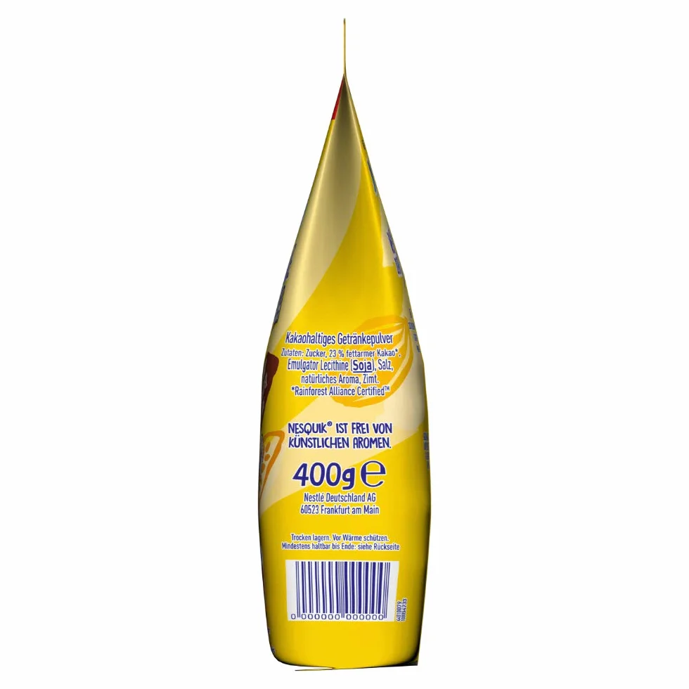 Nestlé NESQUIK proszek do napojów w mleku, z mieszanką witamin, duże opakowanie dla fanów czekolady, 1 opakowanie (1 x 400 g)