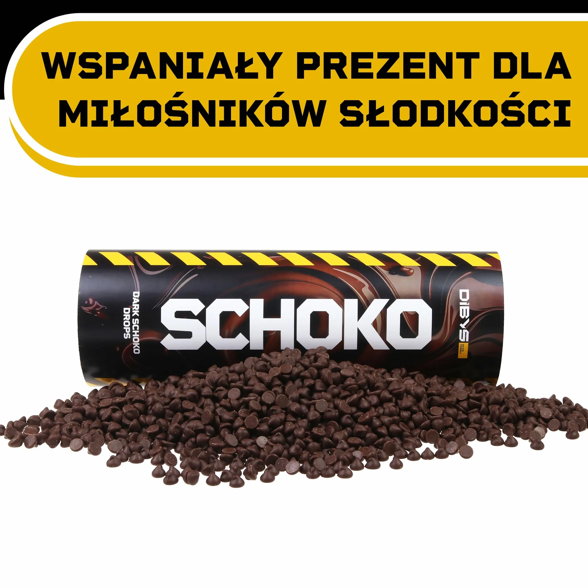 DIBYS Kropelki czekolady gorzkiej 900 g Belgijska czekolada do fontann i fondue Kuwertura gorzka