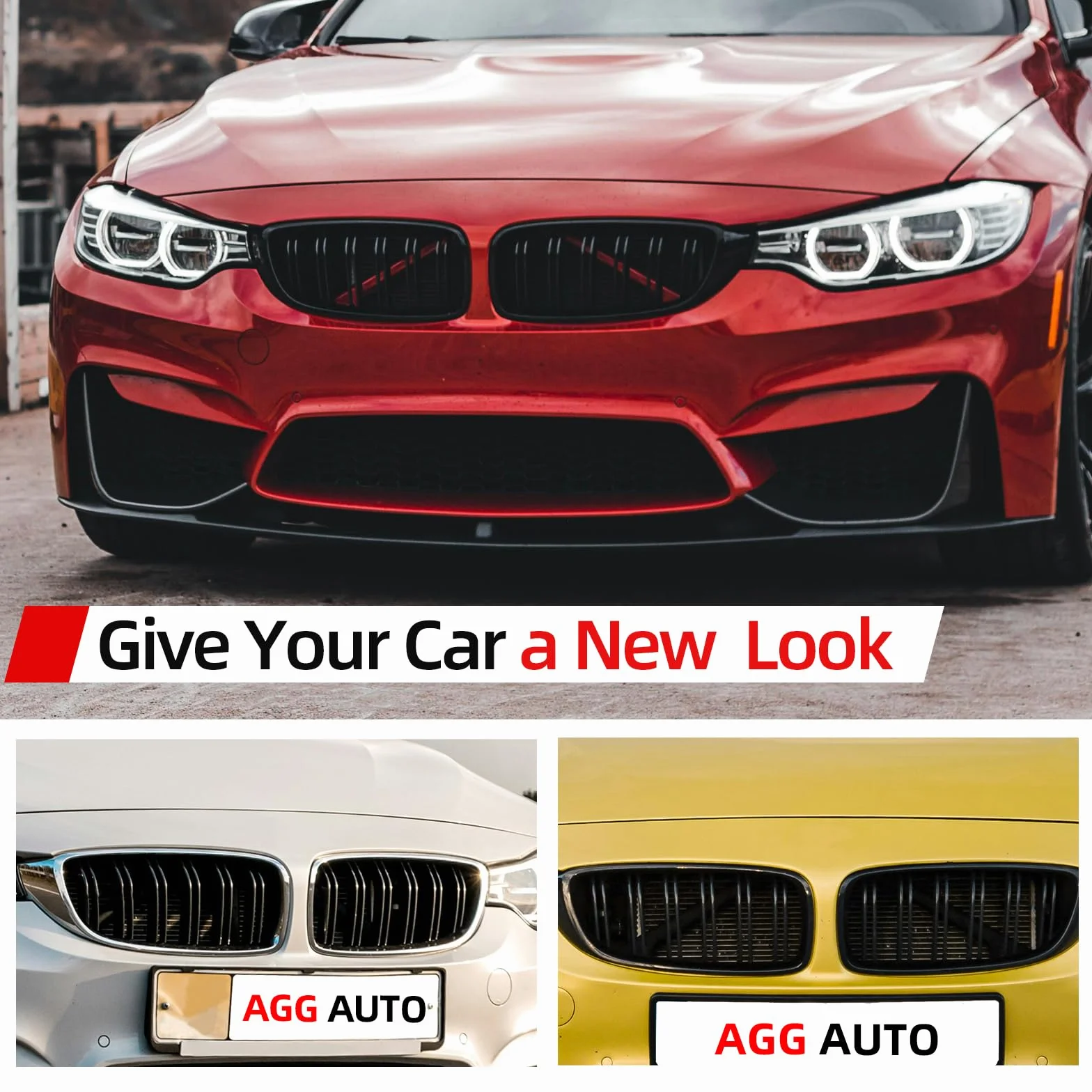 Błyszcząca czarna kratka chłodnicy przednie nerki 6 podwójnych prętów do BMW serii 3 F30/F31 2012-2018