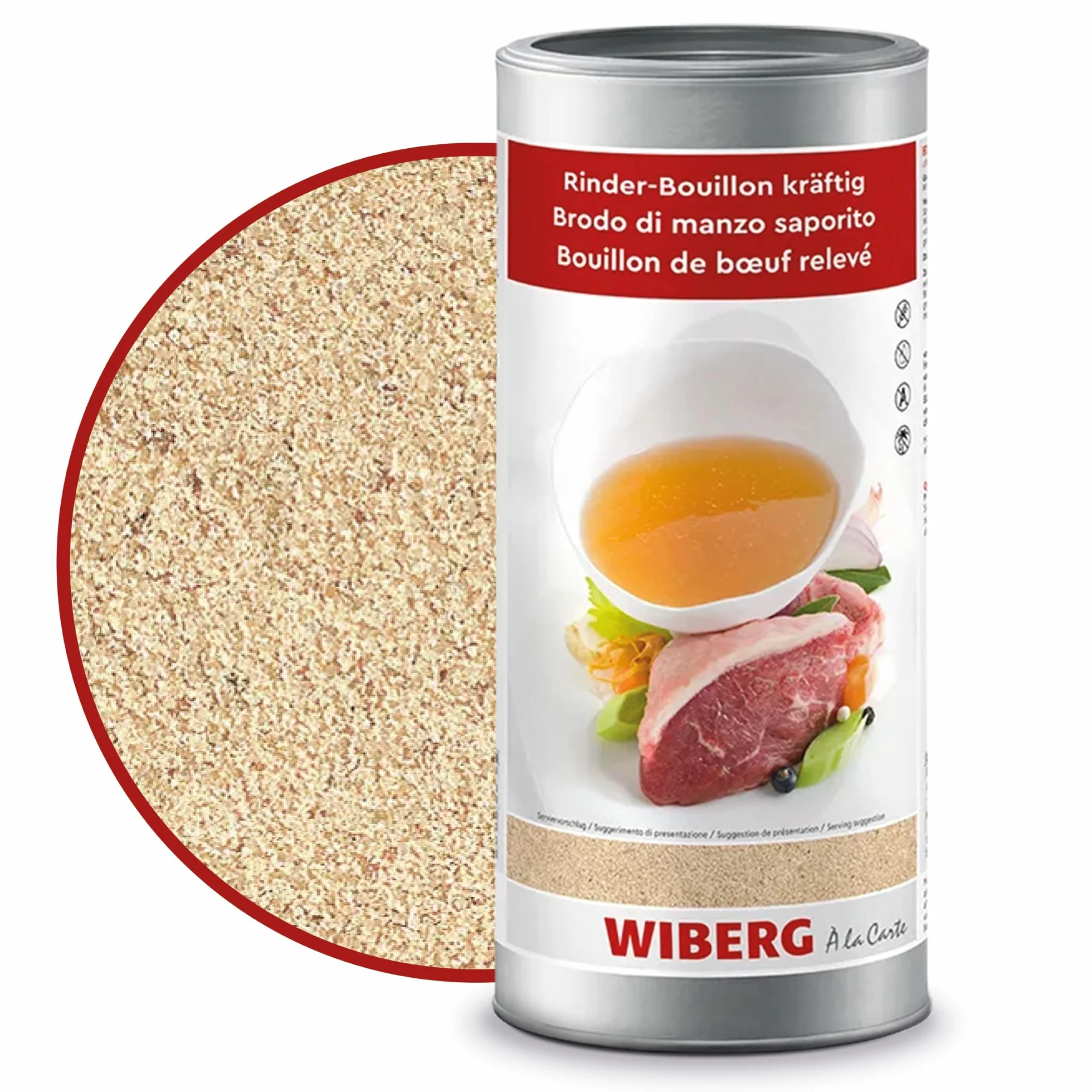WIBERG Bulion wołowy mocny – aromatyczny bulion wołowy i wszechstronna przyprawa do dań jednogarnkowych, gulaszu i wołowiny, 1,1 kg