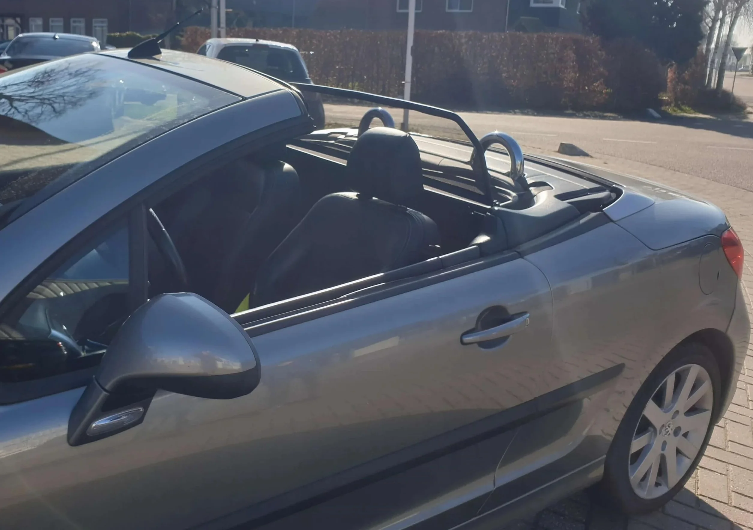 Windschott do Peugeot 207 Cabriolet – składany – z szybkim zapięciem – czarny | deflektor wiatru | Windblocker | Wind Deflector