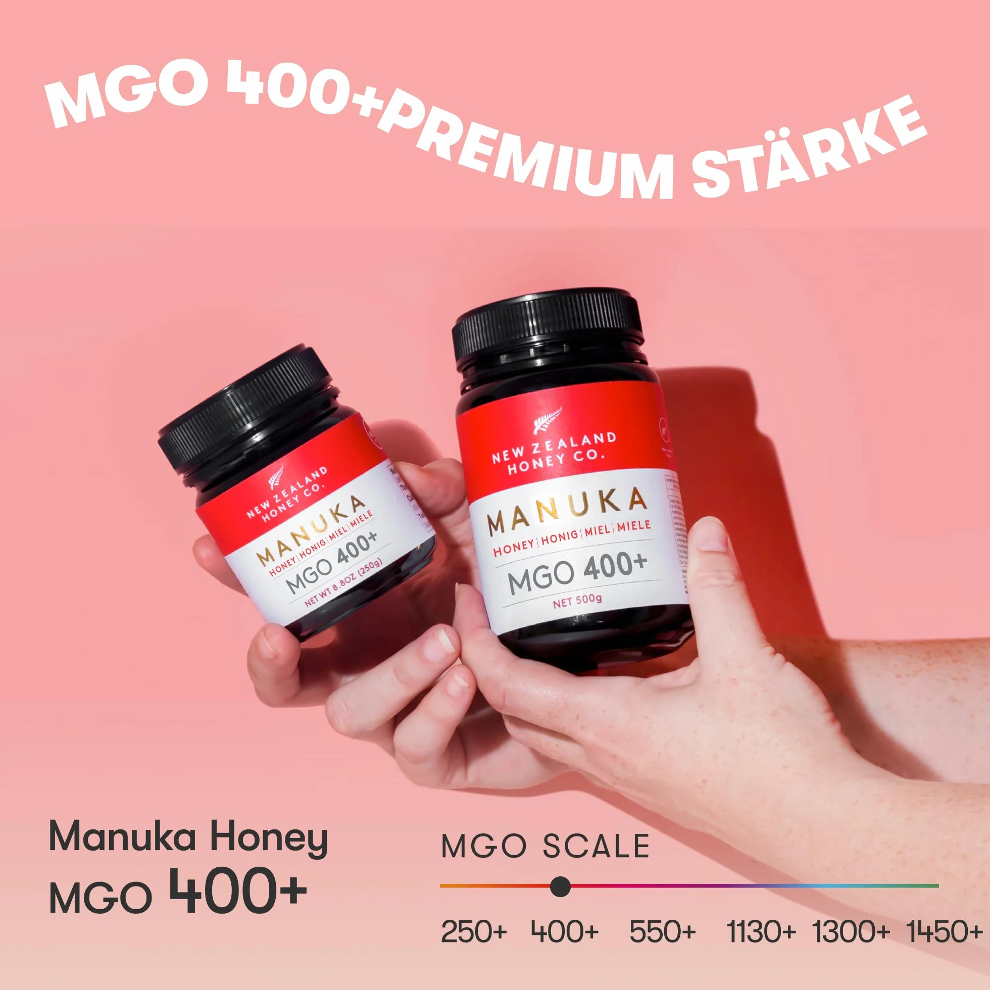 New Zealand Honey Co. Manuka Honig MGO 400+ | 500g Jar
