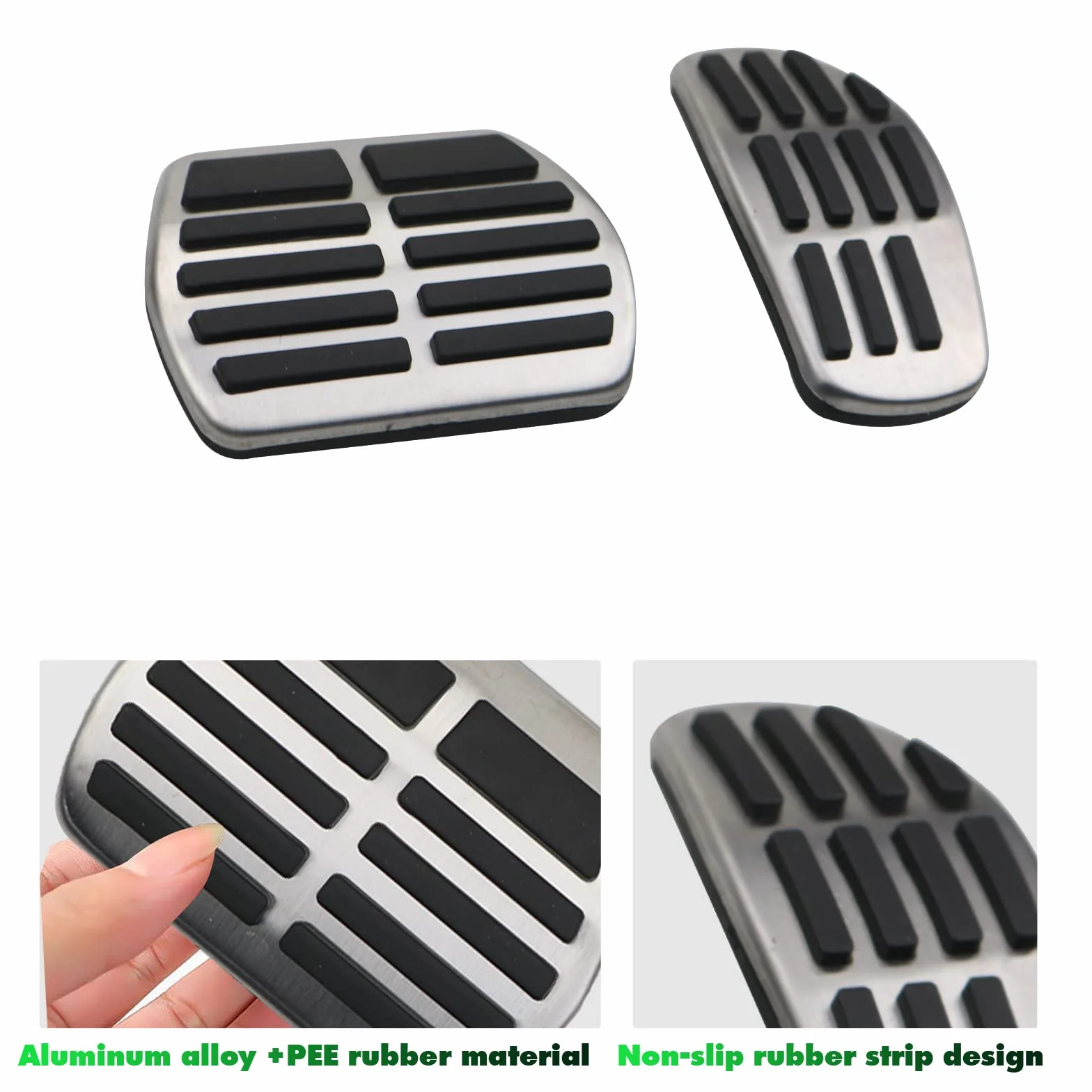 YEE PIN Antypoślizgowe, kompatybilne z Nissa-n X-Trail T32 Qashqai J11 J12, ochrona pedałów, stop aluminium, wydajność, przyspieszacz hamulca, osłony pedału gazu (do automatycznego)