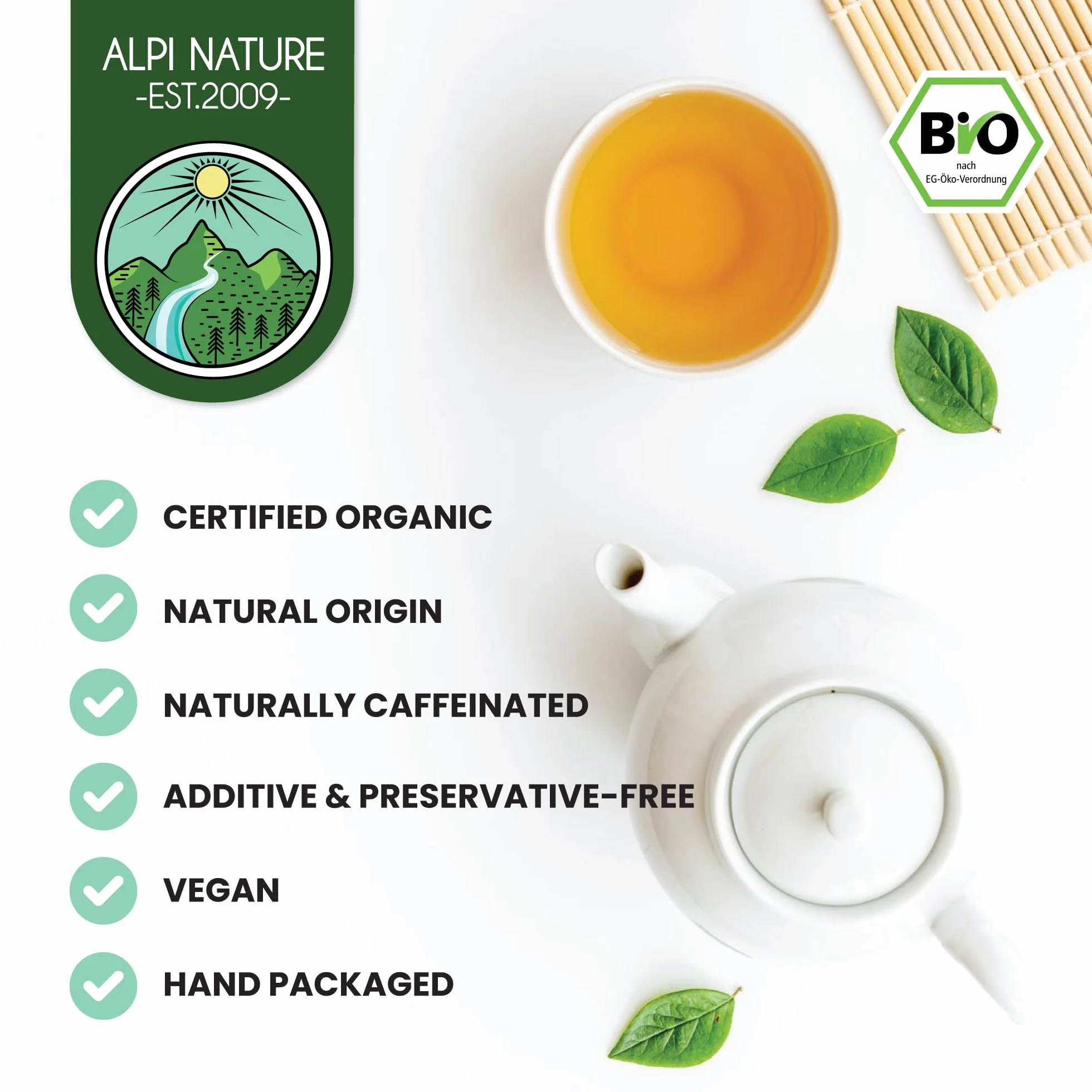 Alpi Nature Ekologiczna Zielona Herbata Sencha 100g