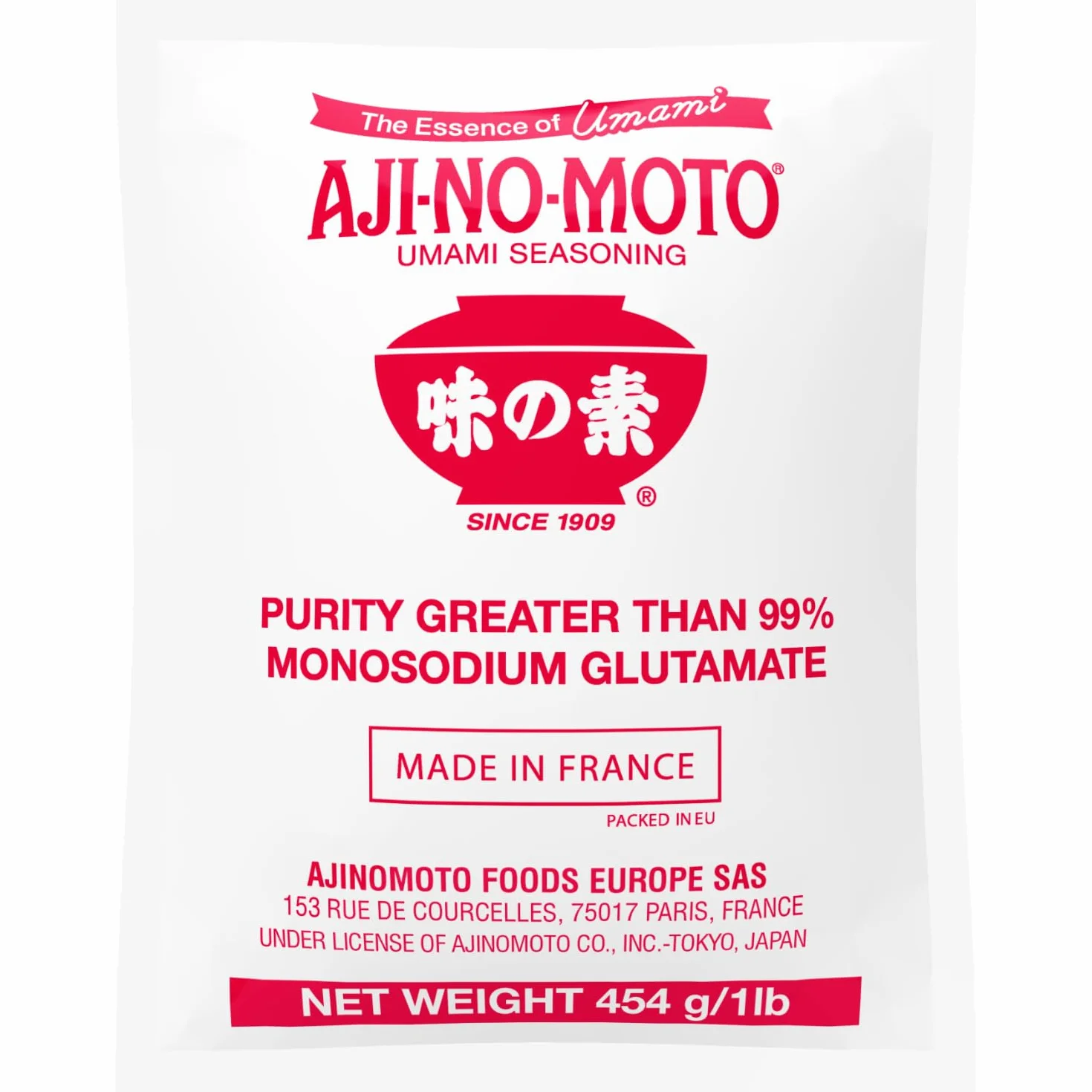 AJINOMOTO Glutaminian sodu - 1 X 454 GR