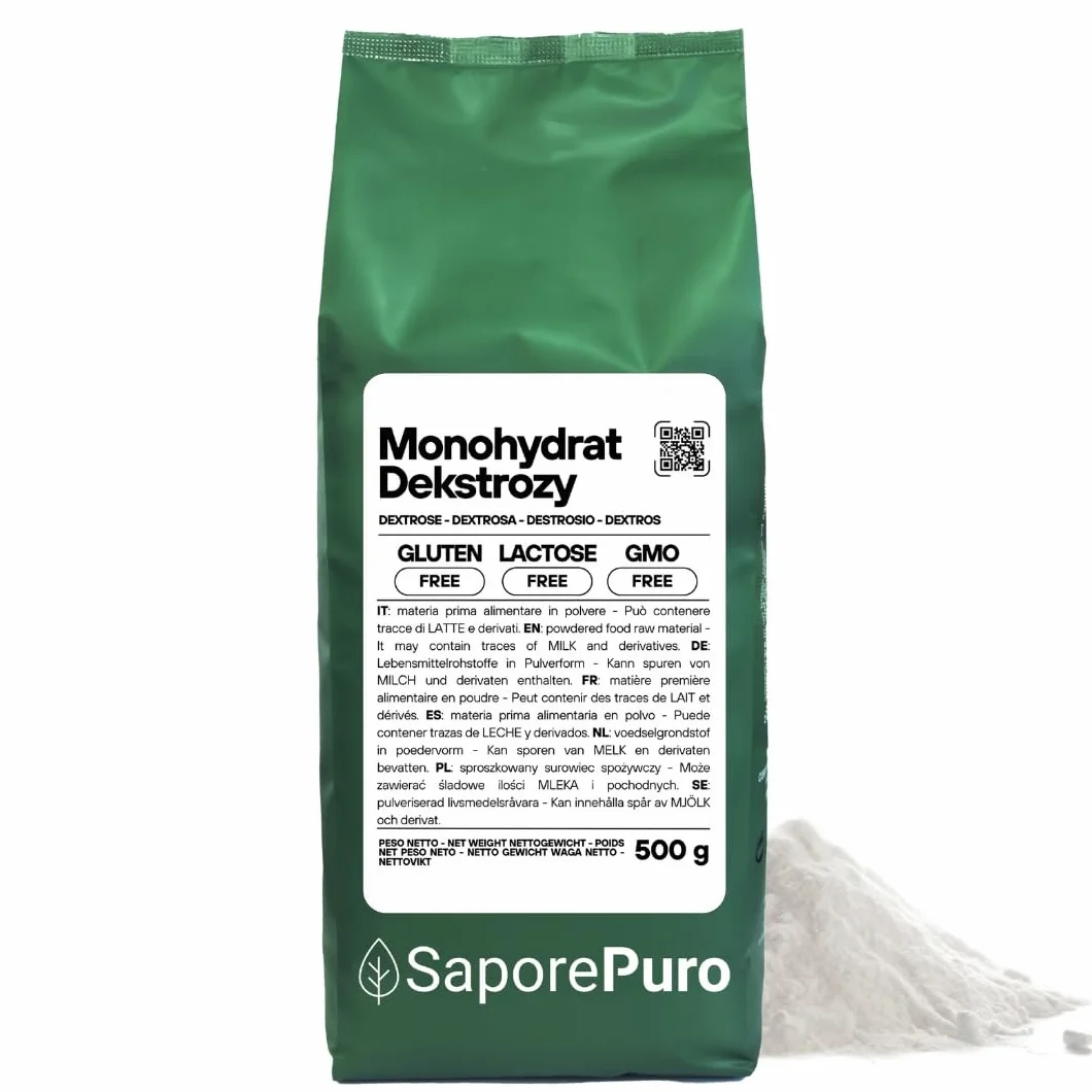 SaporePuro DEKSTROZA Monohydrat 500 gr - Idealny do deserów, lodów i sorbetów