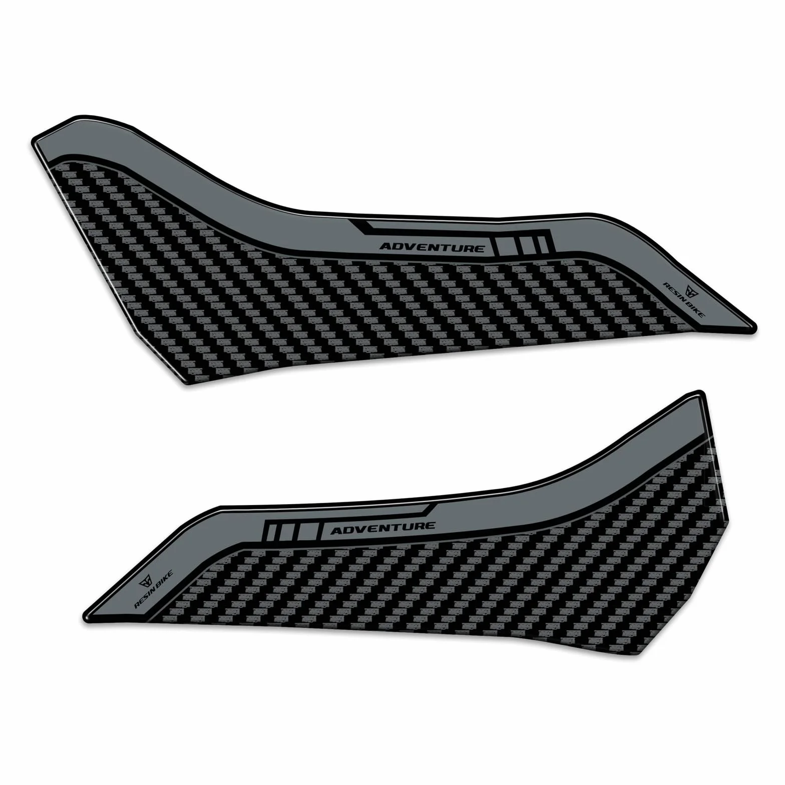 Resin Bike Naklejki kompatybilne z BMW R 1300 GS Adventure Triple Black 2025. Chronią Ochraniacze uchwytów przed uderzeniami i zadrapaniami. Naklejki żywiczne z efektem 3D - wyprodukowane we Włoszech