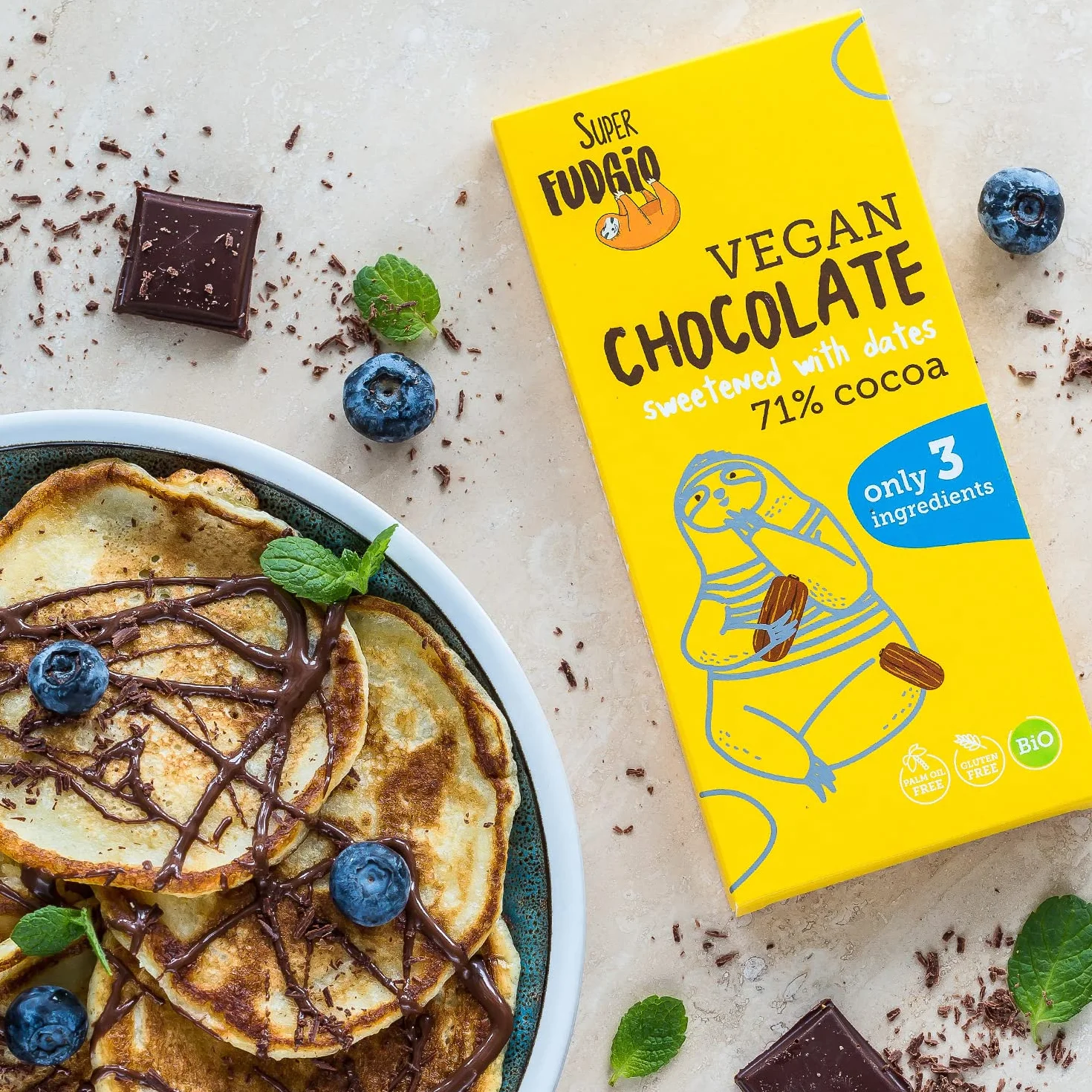 SUPER FUDGIO czekolada słodzona daktylami - bez glutenu - 10x80g