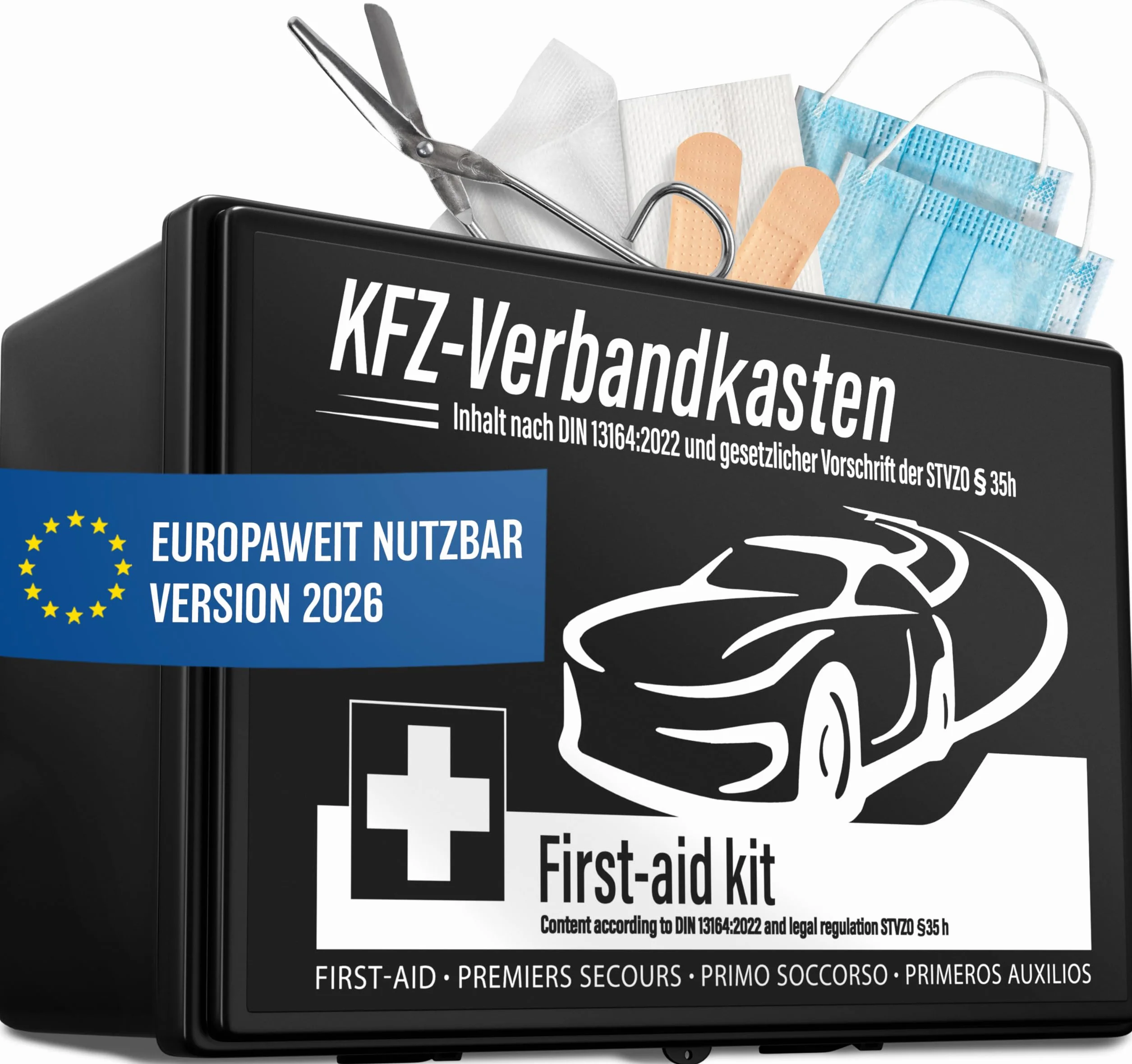 HELDENWERK Apteczka samochodowa pierwszej pomocy DIN 13164 certyfikat