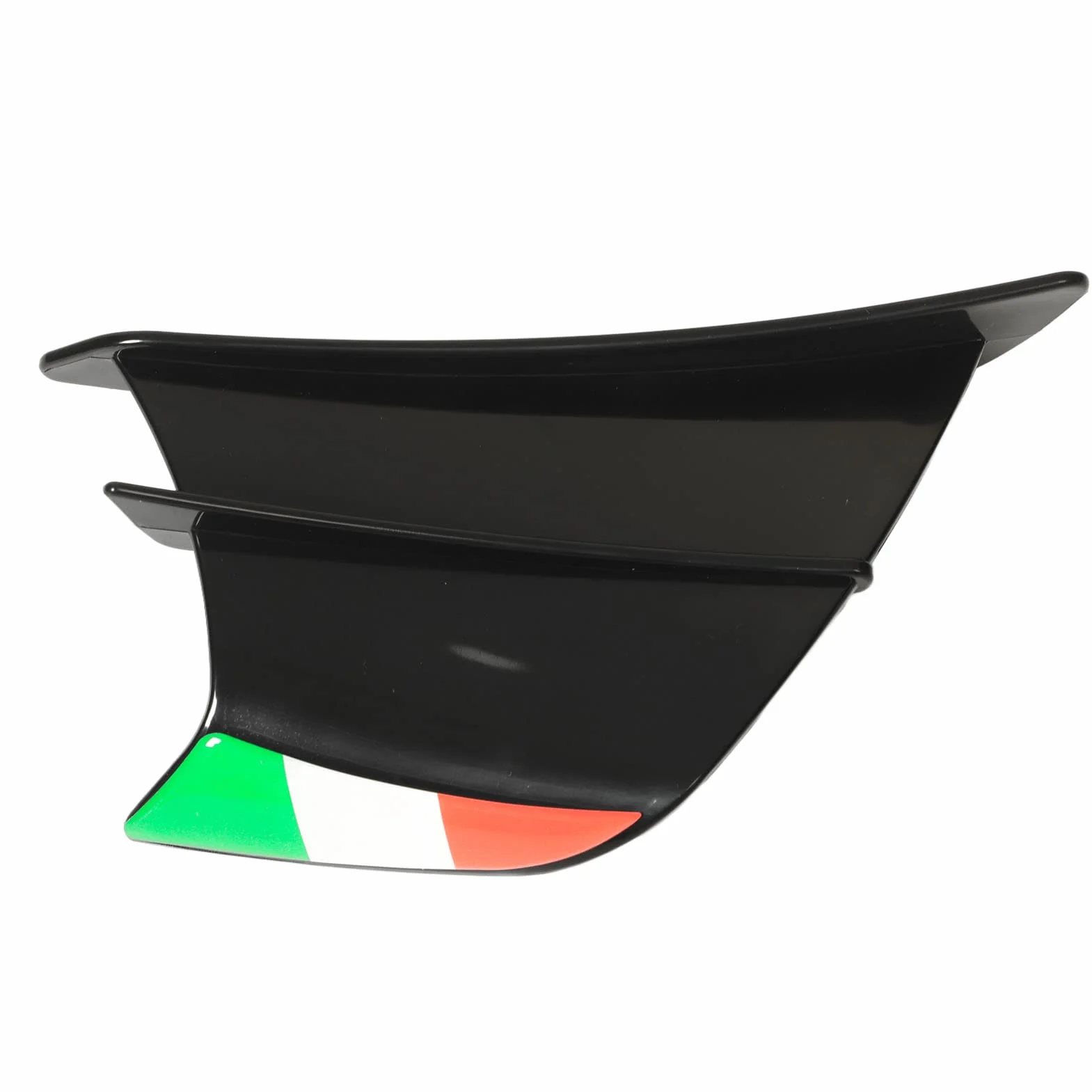 Spojler Skrzydłowy Motocykla, 1 para Spojlera Motocyklowego Winglet Spoiler, Boczne Spojlery Motocyklowe Winglet Pasuje do 400 250 Z900 Z1000, do R1 R3 R25, do CBR650 (Czarny)