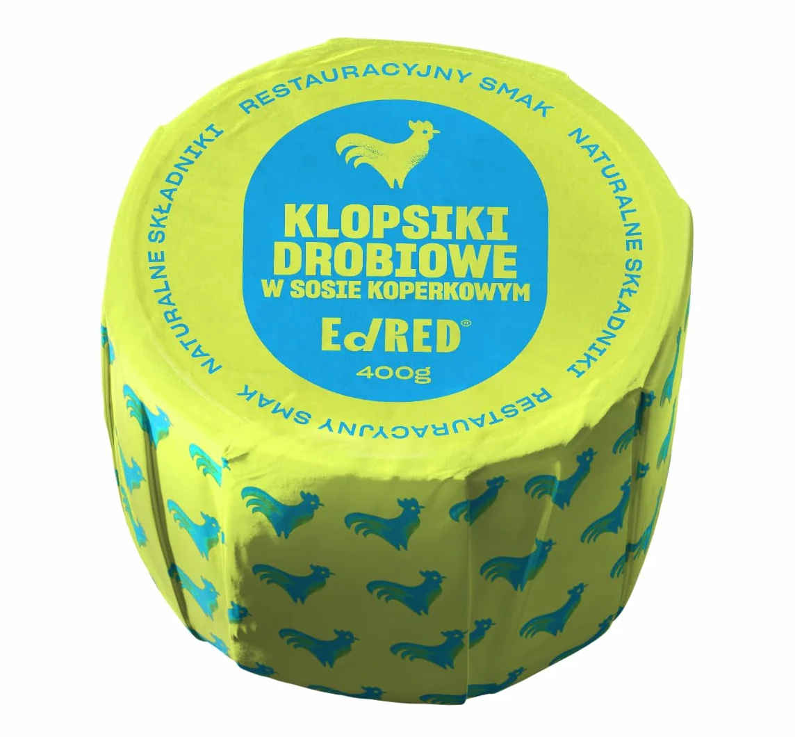Ed RED CASUAL/Klopsy drobiowe w sosie koperkowym/dania gotowe/restauracyjny smak/najwyższa jakość, 400 g