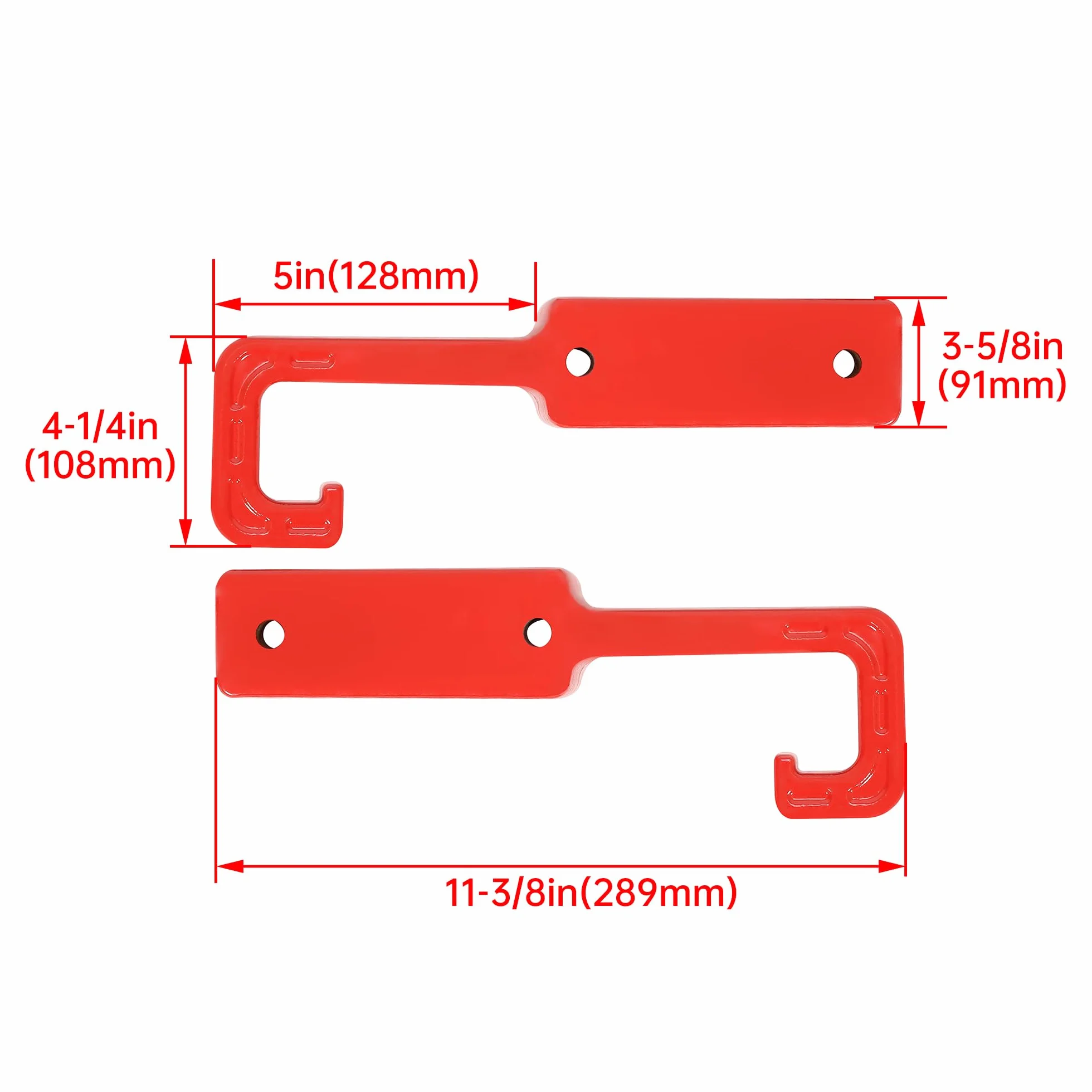 KUAFU Hak holowniczy do Jeep Grand Cherokee 2015-2022 przednia czerwona stal