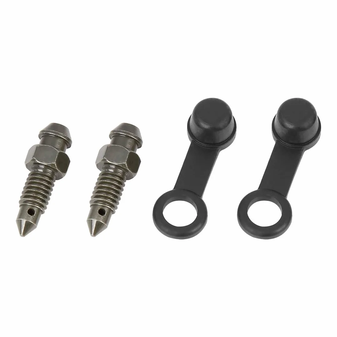 F FIERCE CYCLE 2 sztuki śruby odpowietrzające M6 x 1 mm z nasadką, śruba drążona do motocykla