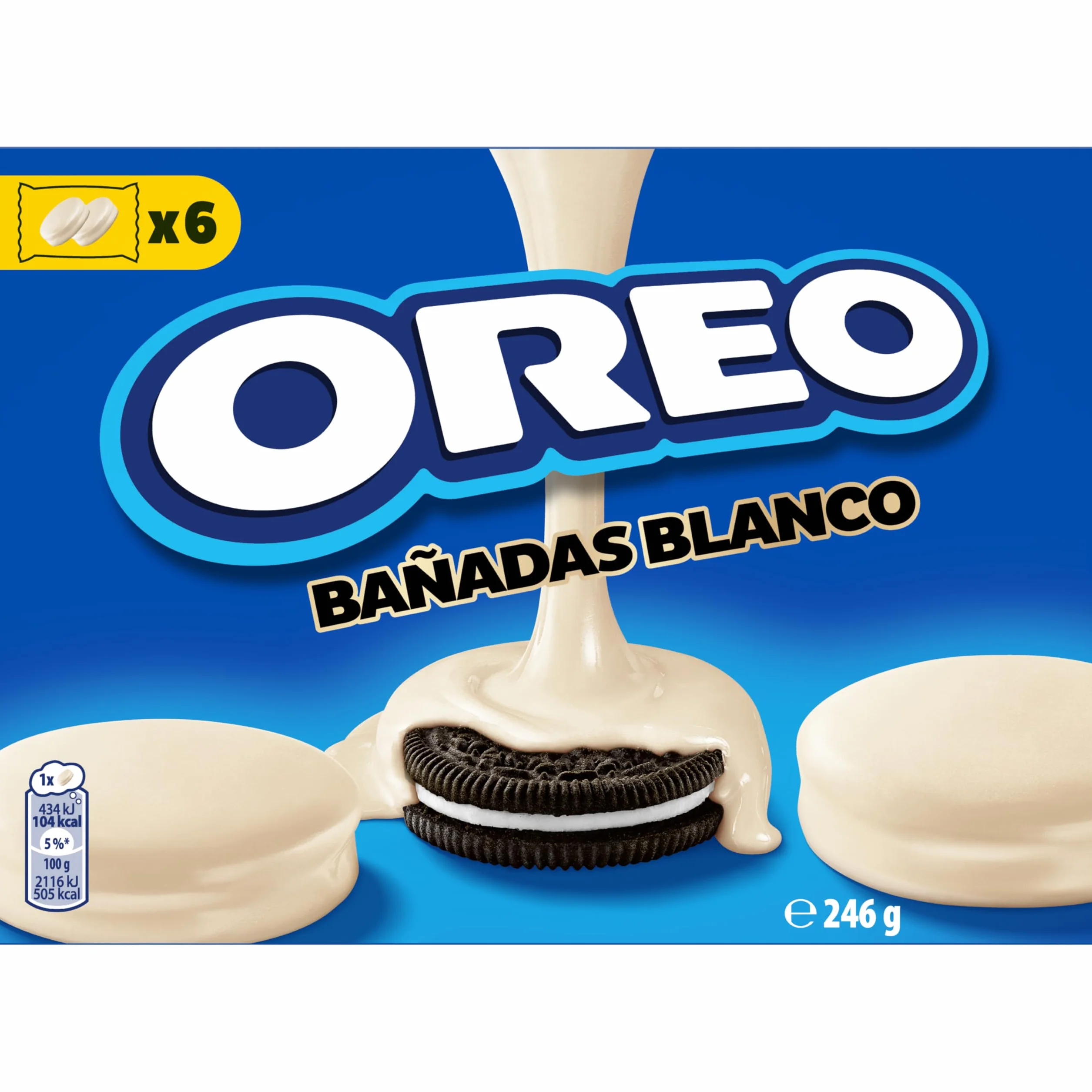 Galletas Oreo de Chocolate Rellenas De Crema y Bañadas En Chocolate Blanco 246 g