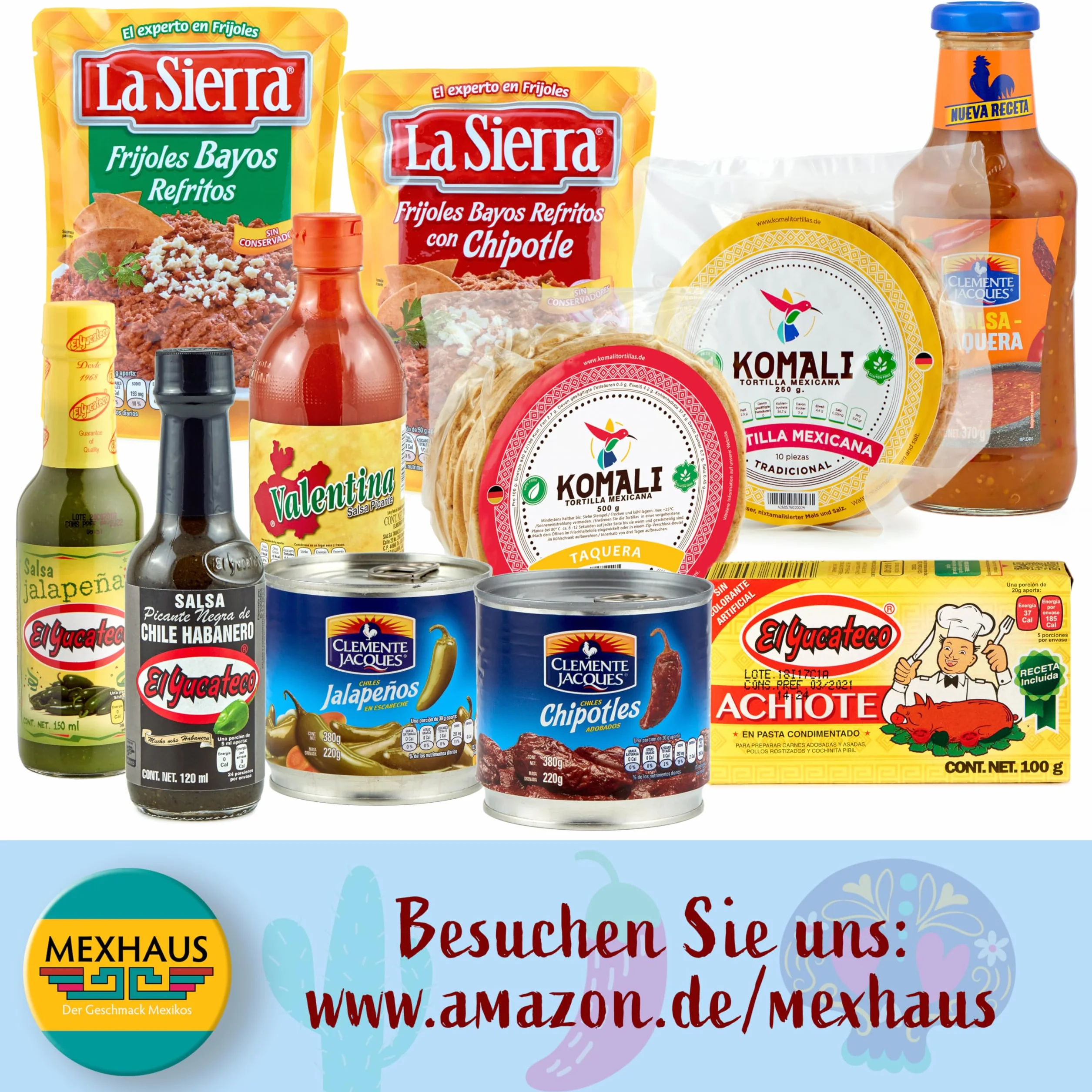 Set ostrych sosów Salsa Verde - (opakowanie 2) Zielony sos z ostrą papryką chili z pomidorami z Meksyku Clemente Jacques plus Lollipop Takis Fuego