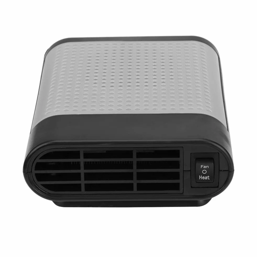 12V samochód nagrzewnica wentylator odmrażacz odmrażacz dmuchawa ciepłego powietrza samochód przenośny elektryczny podgrzewacz szyb ogrzewanie suszarka wentylator szyby odmrażanie odmrażacz (czarny szary)