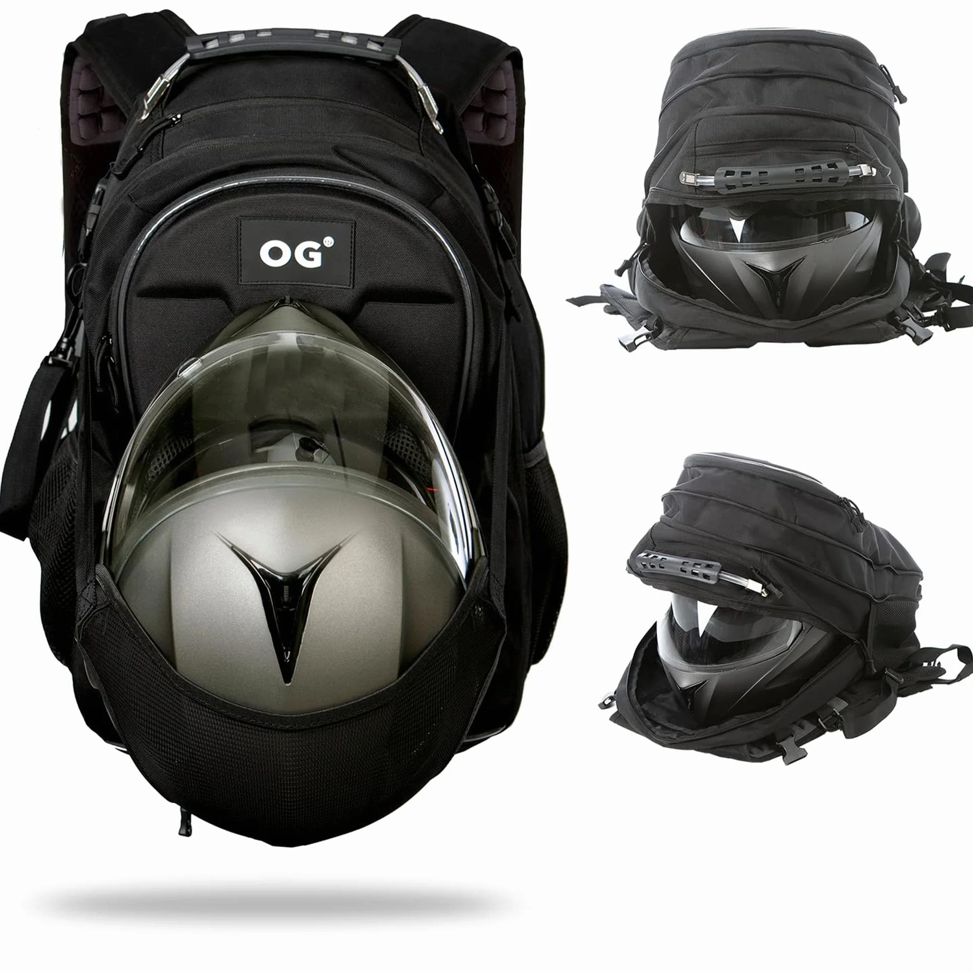 OG Original CityRunner Plecak motocyklowy, wodoodporny, rozszerzalny 30-35L, torba na kask, pasek na kask, du?a pojemno??, przeno?ny, odblaskowy, USB