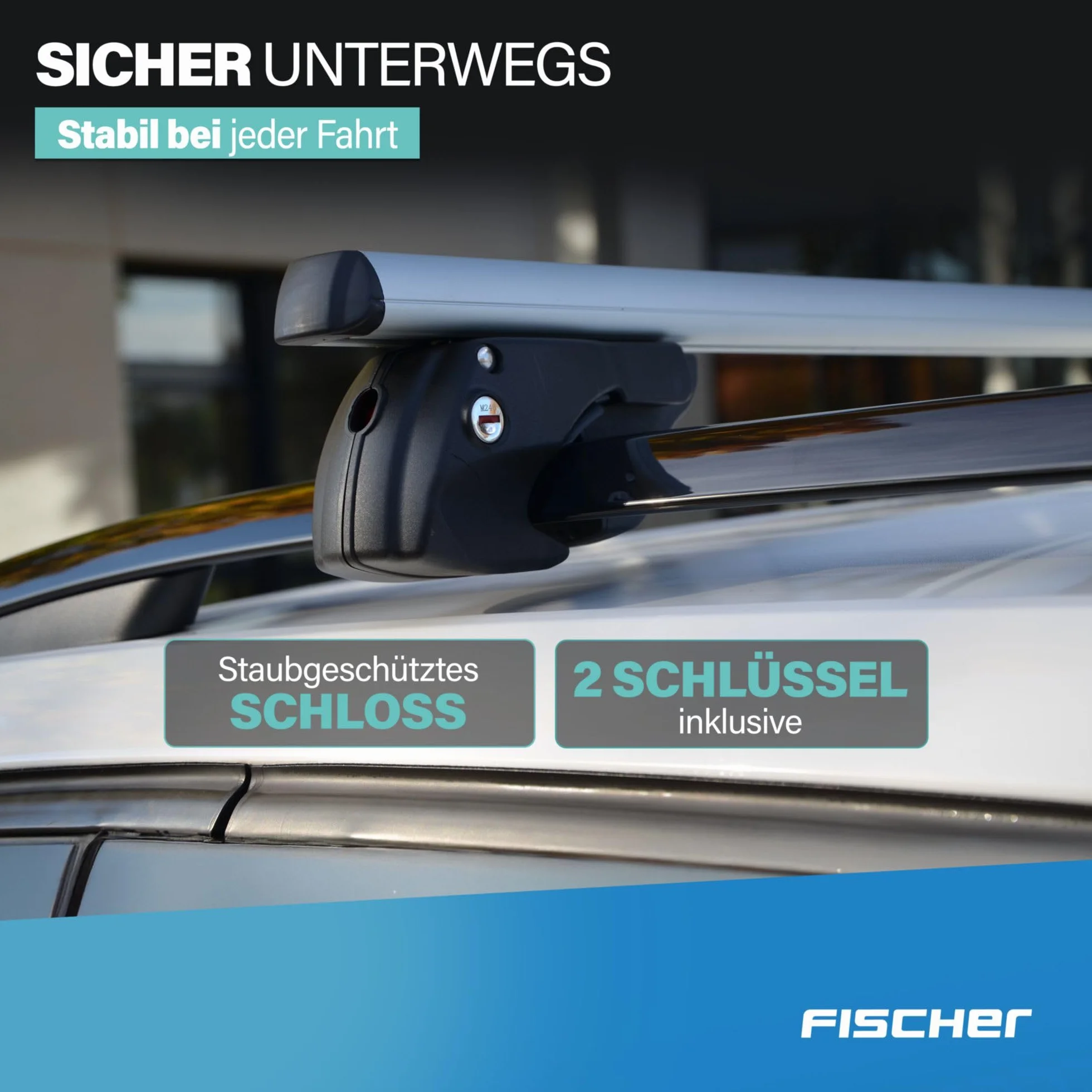 Fischer 126004 Bagażnik, Srebrny/Czarny, L