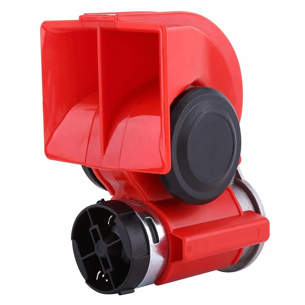Auto Compact Air Horn,Podwójny Trąbka powietrza,Kompaktowy Elektropneumatyczny Trąbka z Bardzo Mocny Dźwięk,130dB 12V,dla Truck Ciężarówka Pociągi Samochodów SUV