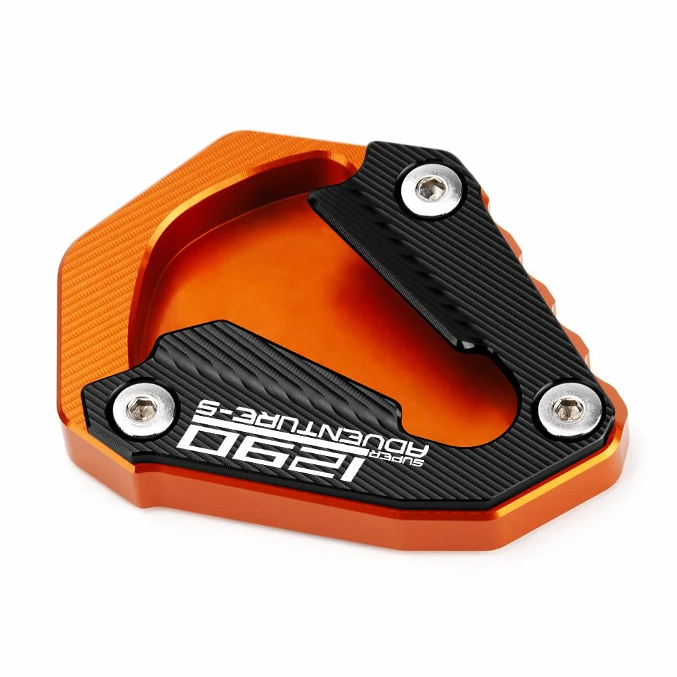 Modeer Kompatybilny z KTM 1290 Super Adventure S 2021-2024 Motocyklowy wspornik CNC, płyta przedłużająca, stojak boczny, pad 1290 ADV 1290 adv 1290S, akcesoria (pomarańczowy/czarny)