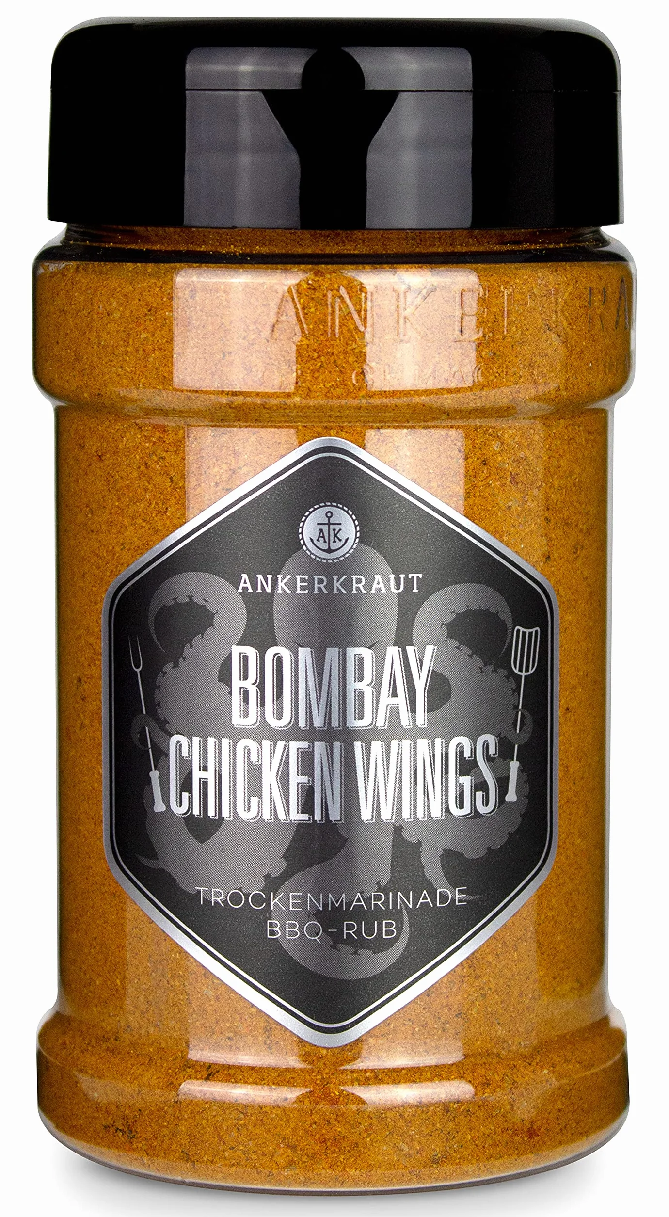 Ankerkraut Bombay Chicken Wings BBQ Rub, solniczka