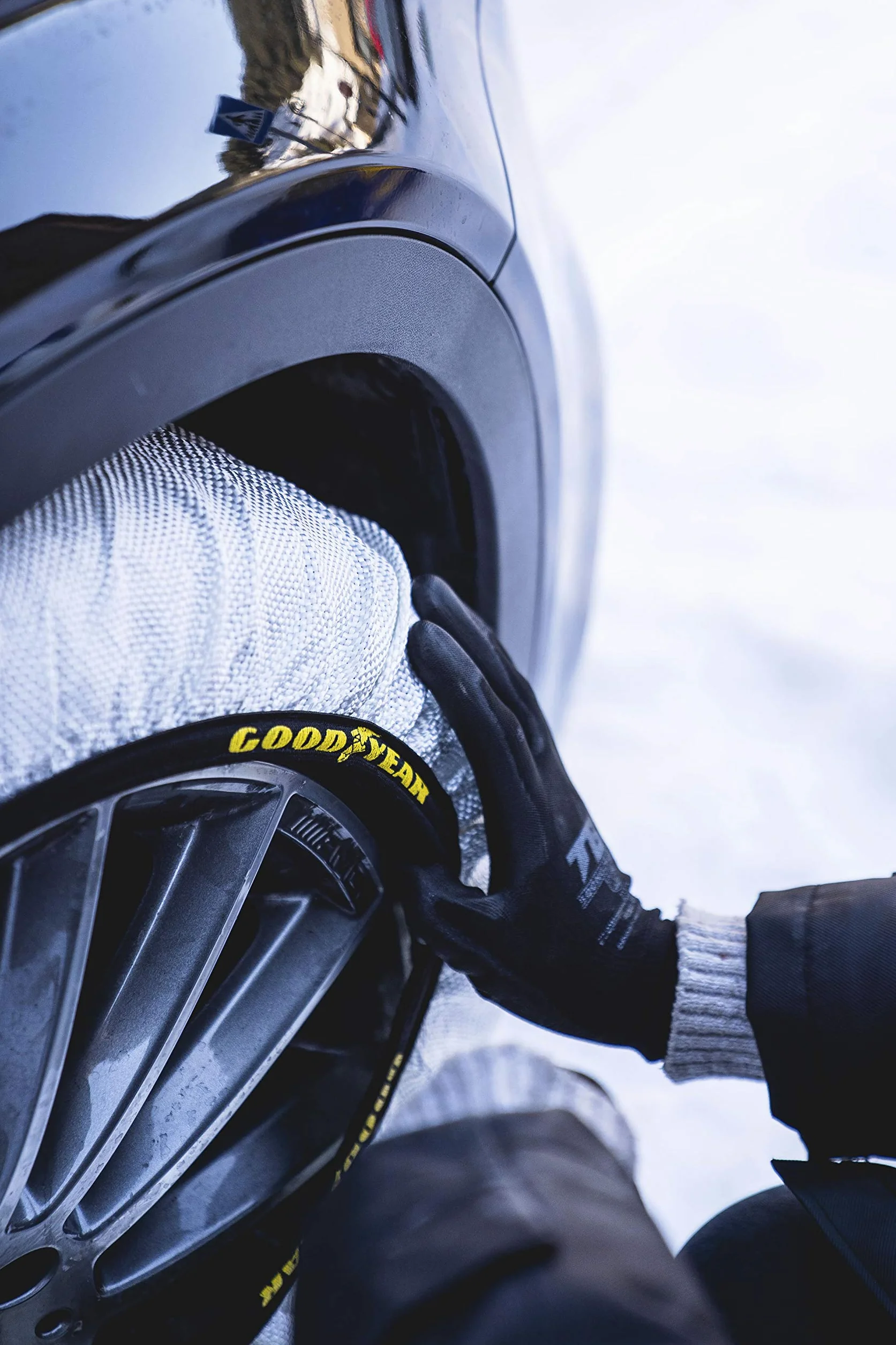 Goodyear Zestaw 2 Tekstylnych Łańcuchów Śniegowych do Samochodów Goodyear Snow & Road, Rozmiar XL