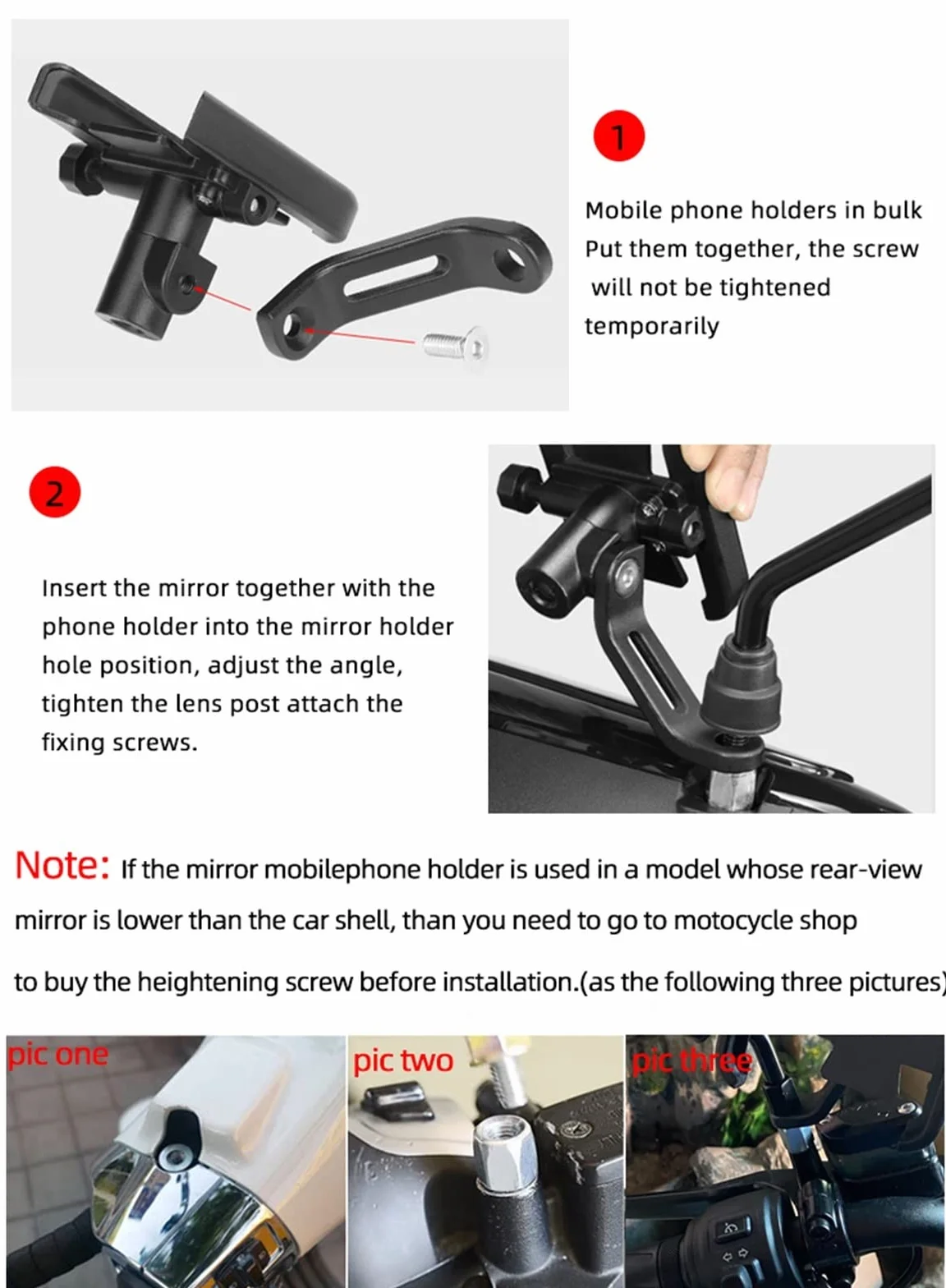 Dla YAMAHA MT-07 MT07 MT 07 Akcesoria Motocyklowe Kierownica Uchwyt Na Telefon Komórkowy GPS Wspornik Stojaka Mocowanie Motocyklowe (Kolor : Handlebar Black)