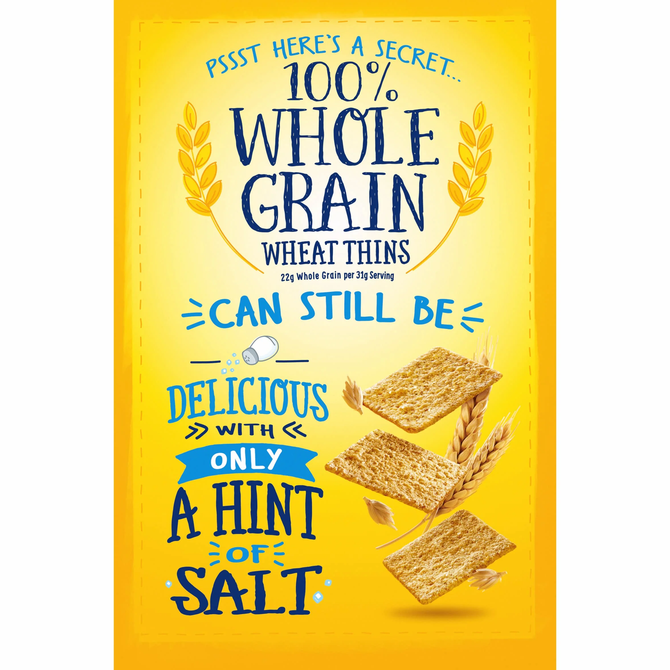 Wheat Thins Hint Of Salt Whole Grain Low Sodium Crackers, 8.5 Oz, 1Count