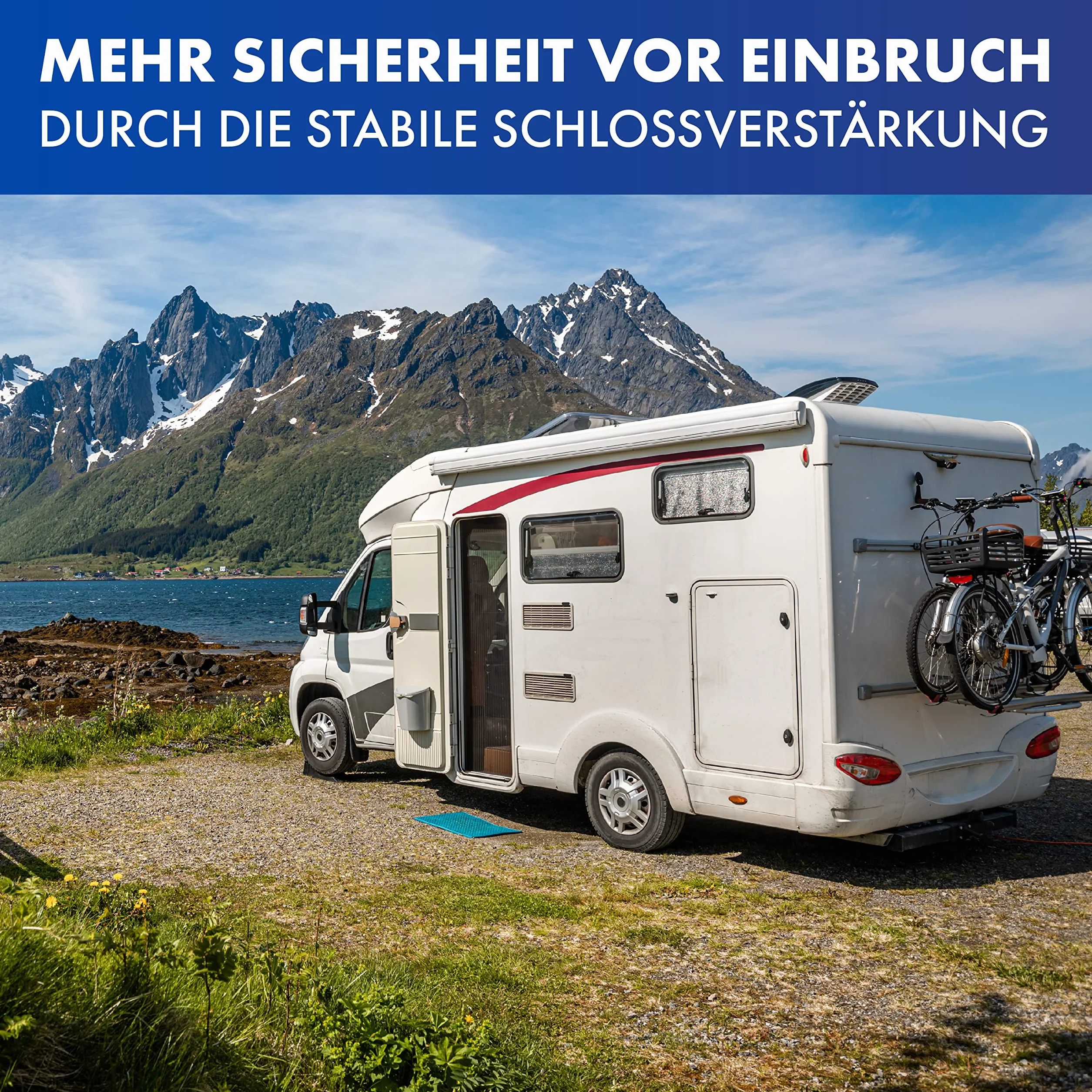 LAINFELD Ochrona przed włamaniem - Prick Stop - Drzwi kierowcy + tylne drzwi - Bezpieczeństwo drzwi do Fiat Ducato, Citroën Jumper, Peugeot Boxer - Camper Prickstop
