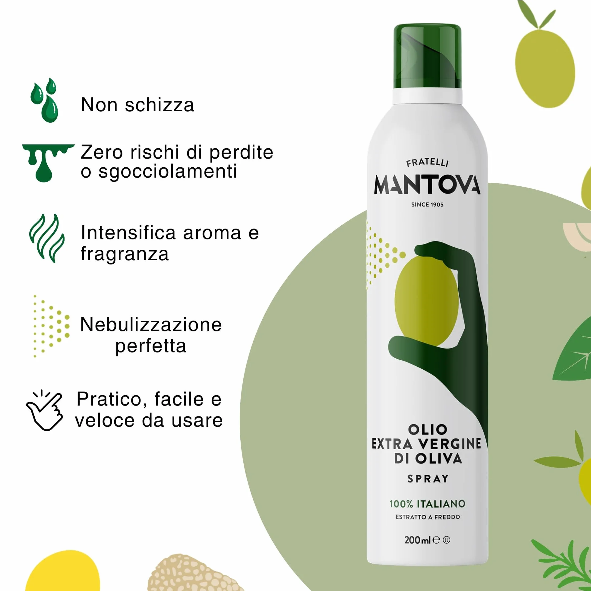 Fratelli Mantova Oliwa w sprayu Extra Vergina di Oliva 200ml