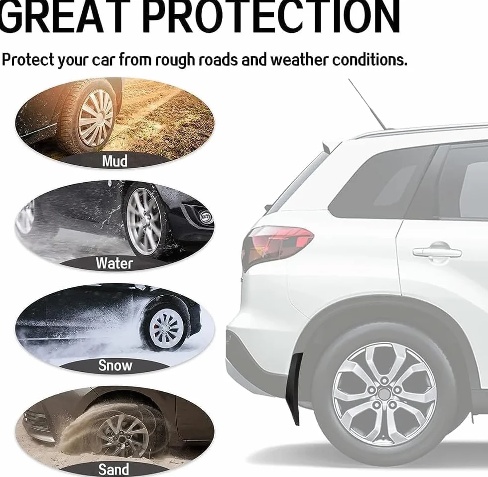4 szt. Błotniki dla Mercedes Benz Klasa C W204 2008-2014 W205 2015-2019 C200 C260 Chlapacze Przedni tylny błotnik kół Stylizacja akcesoriów do nadwozia
