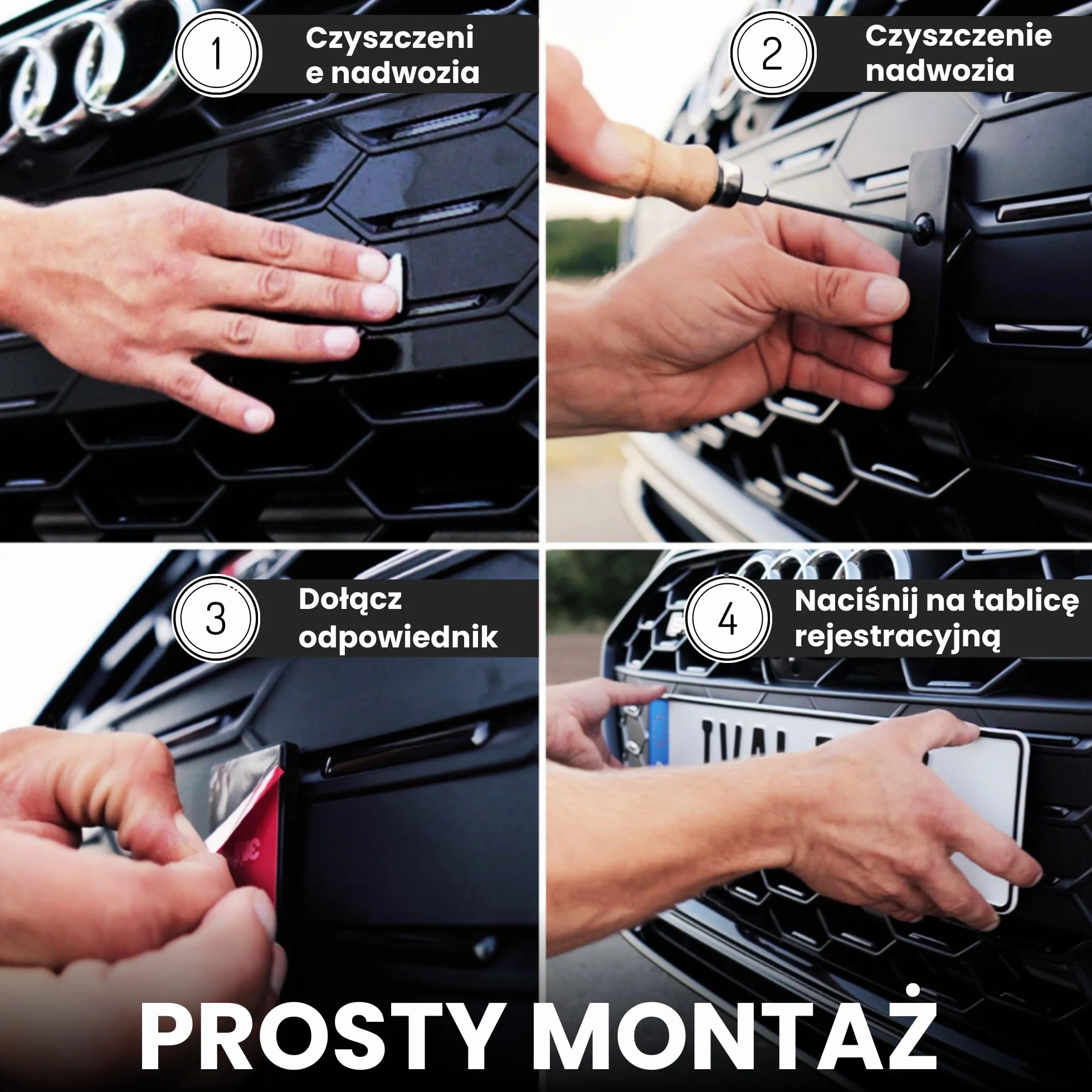 Ivality Bezramkowy Magnetyczny Uchwyt Tablicy Rejestracyjnej dla 2 Tablicy, Niewidoczny Uchwyt do Samochodu, Uchwyt Tablicy Wymiennej Austria, Zatwierdzony do Użytku Drogowego, TÜV 350 km/h