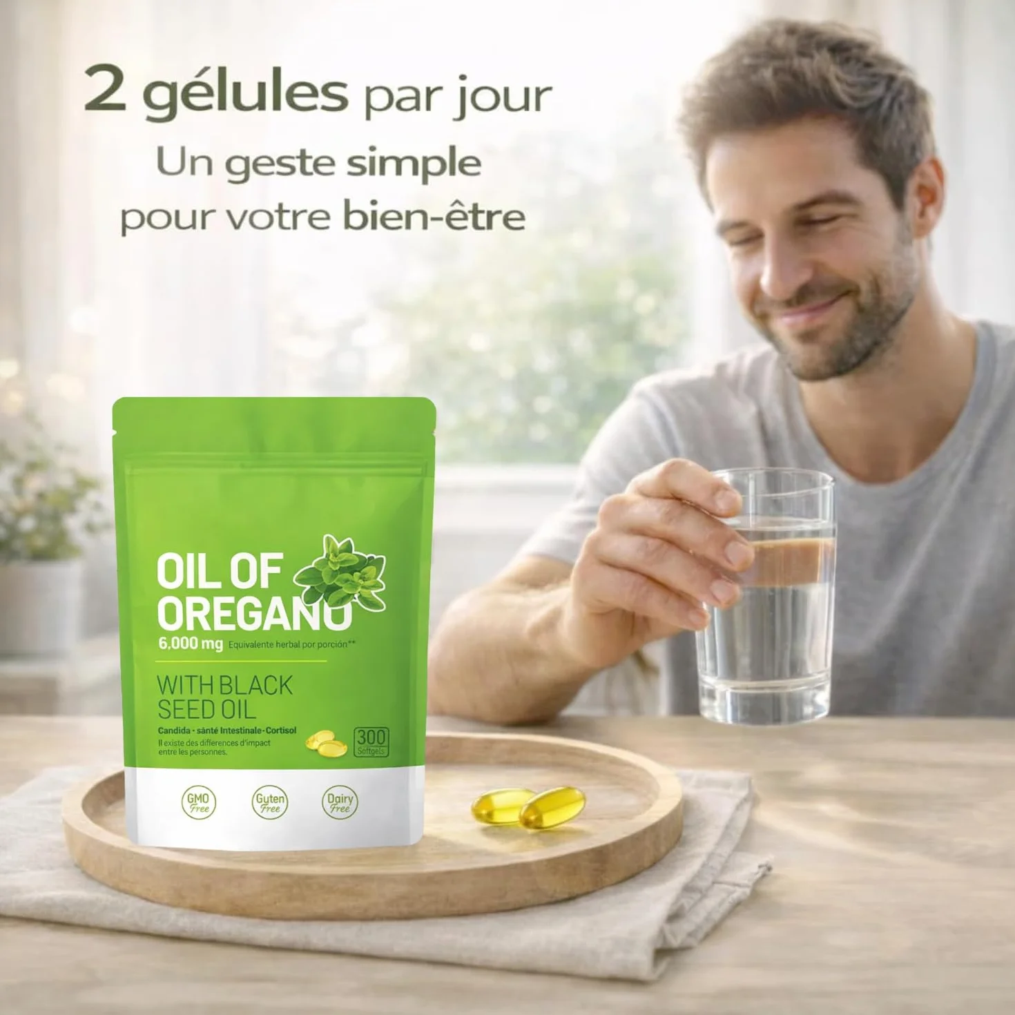 Olej z oregano i olejek z Nigella 300 kapsułek 6000 mg Wysokie stężenie Naturalne wsparcie odporności