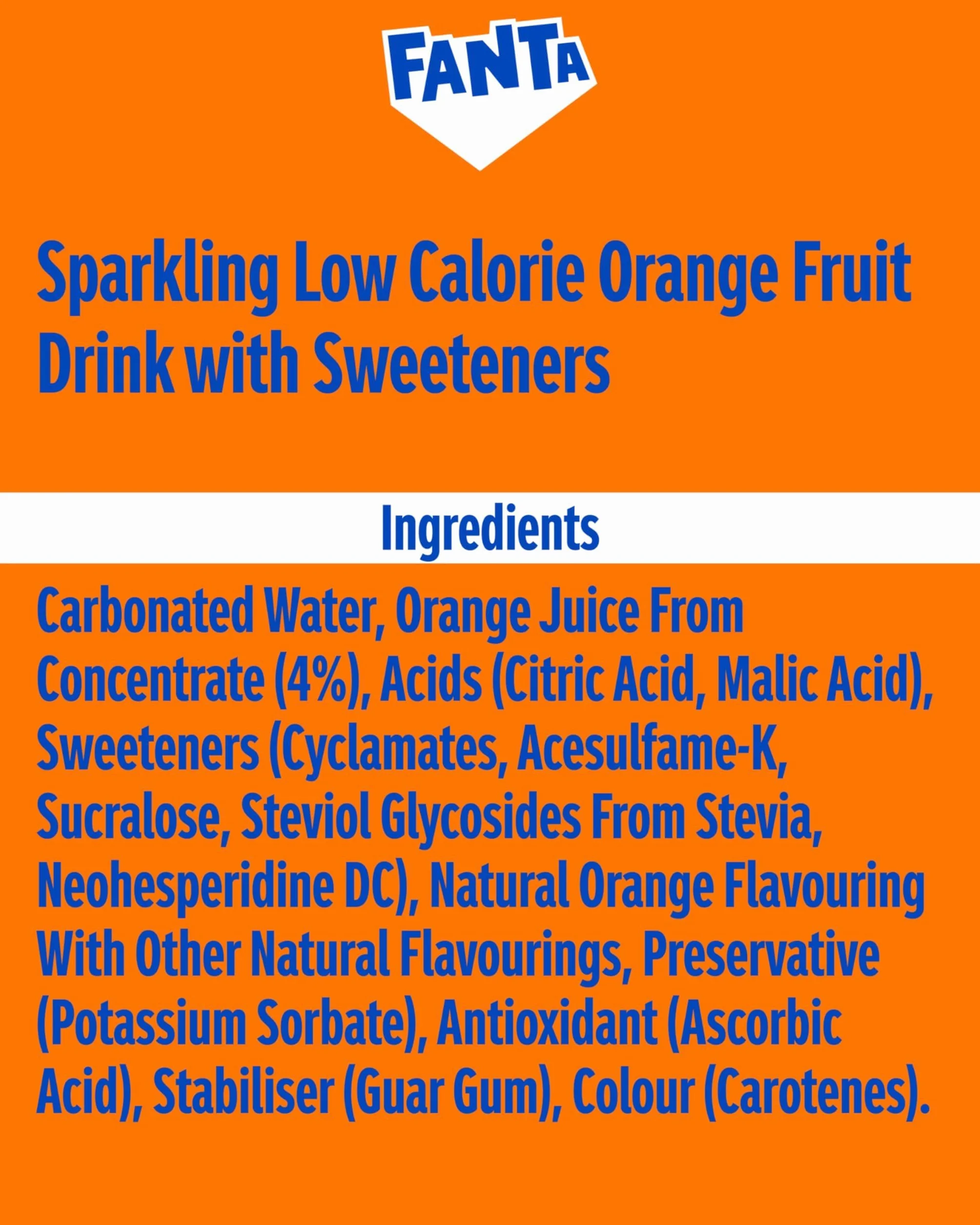 Fanta Pomarańczowa Napój Gazowany 330 ml 24 Sztuk