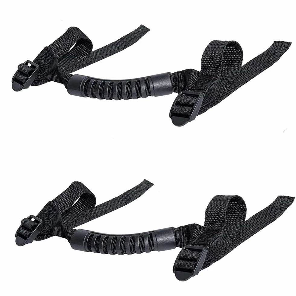 2 szt. Rama uchwytu samochodowego zmodyfikowany uchwyt do drzwi dachowych lina do ciągnięcia antypoślizgowa/pasuje do Jeep Wrangler 1987-2019 YJ TJ LJ JK JL (czarna)