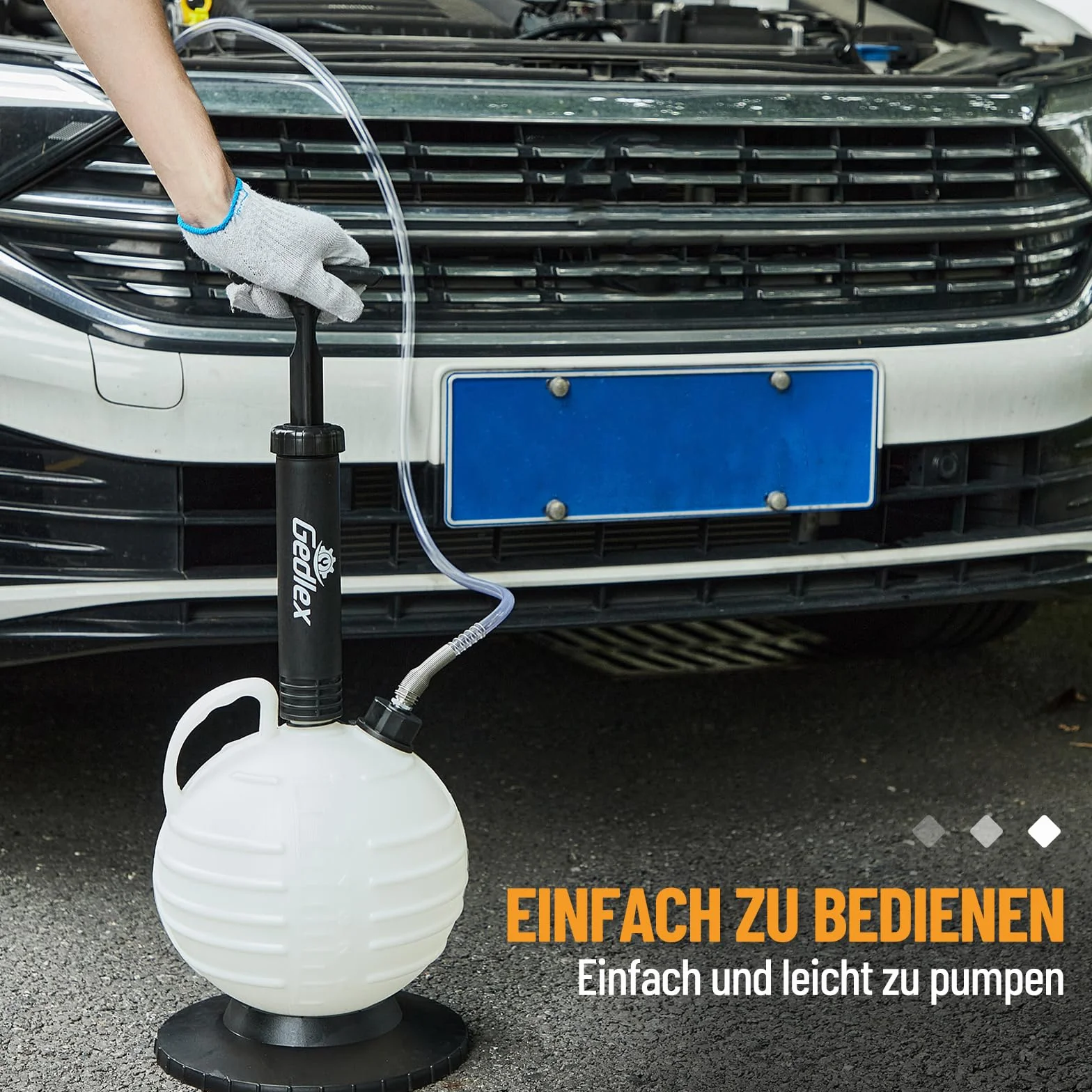 Pompa do odsysania oleju do samochodu, 6 l, urządzenie do napełniania oleju przekładniowego, pompa ręczna z wężem do odsysania oleju o długości 1,5 m i 3 rurami przedłużającymi, pompy