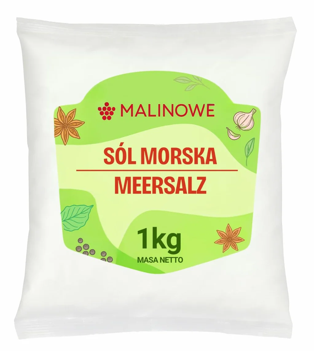 Sól Morska Biała Jodowana 1kg Naturalna Premium