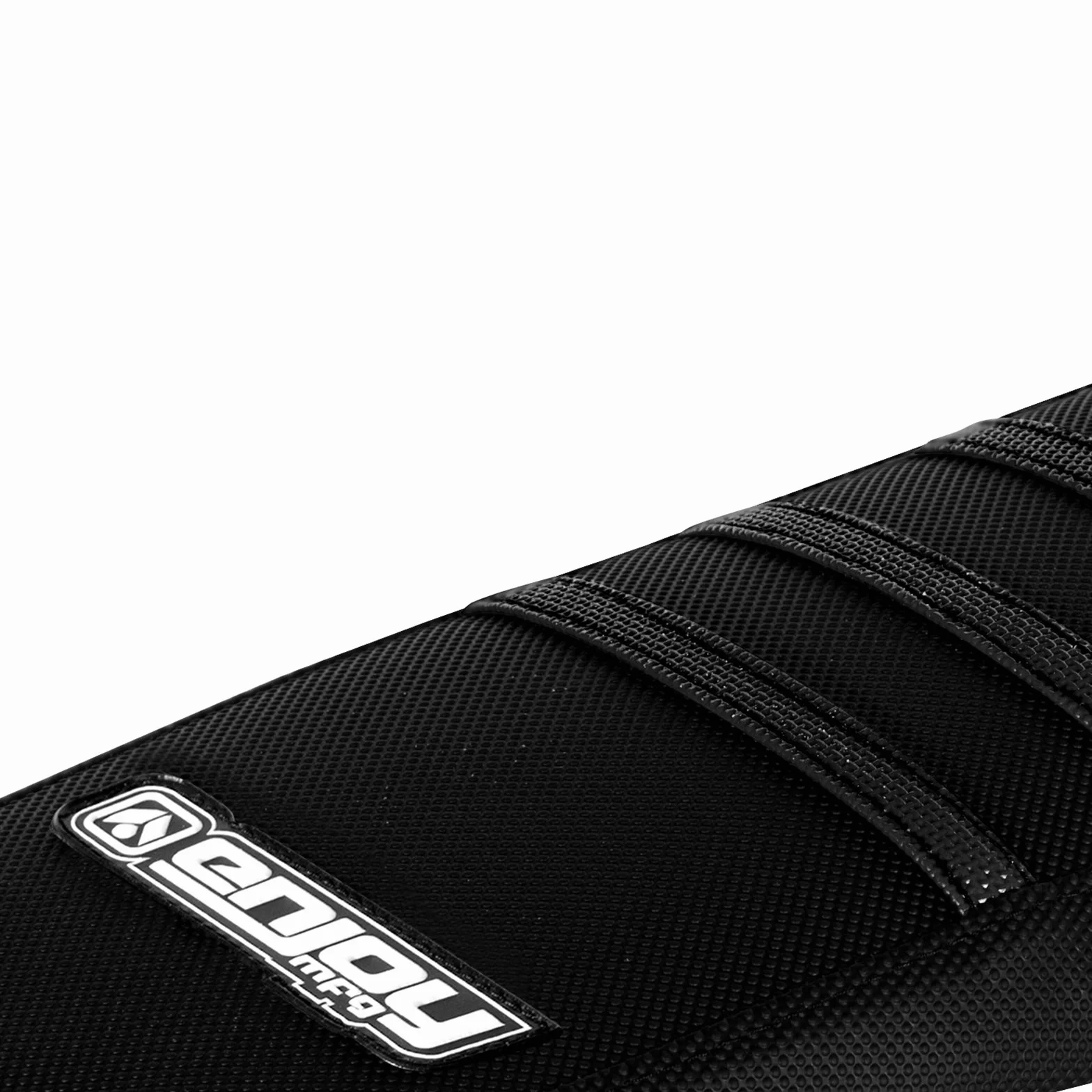 Enjoy MFG Pokrywa na fotel z prążkowaną tkaninę dla Yamaha YZF 250/450 - Całkowicie czarna / Czarne prążki