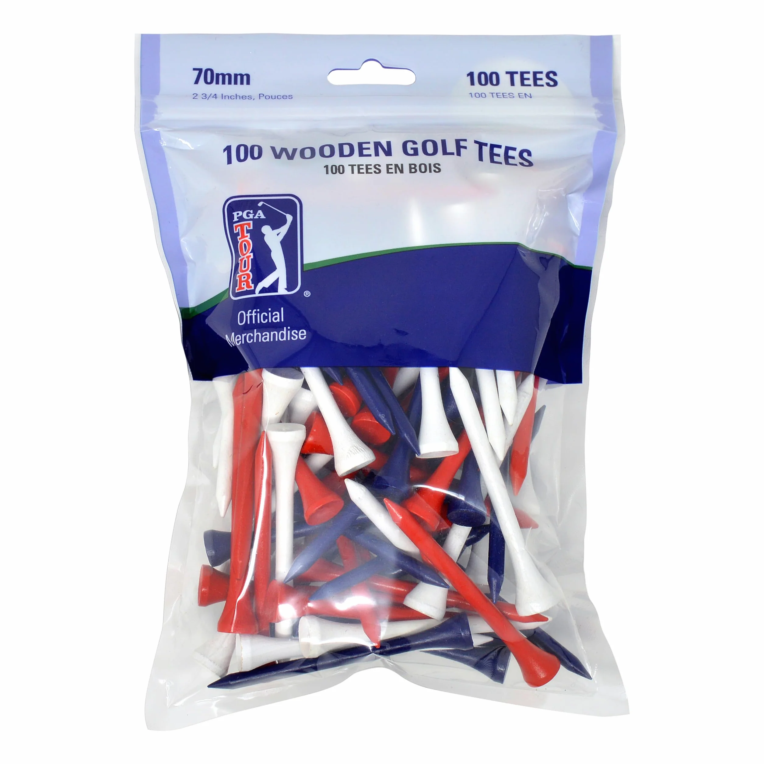 PGA Tour herbaty golfowe drewniane 7 cm 100 sztuk unisex