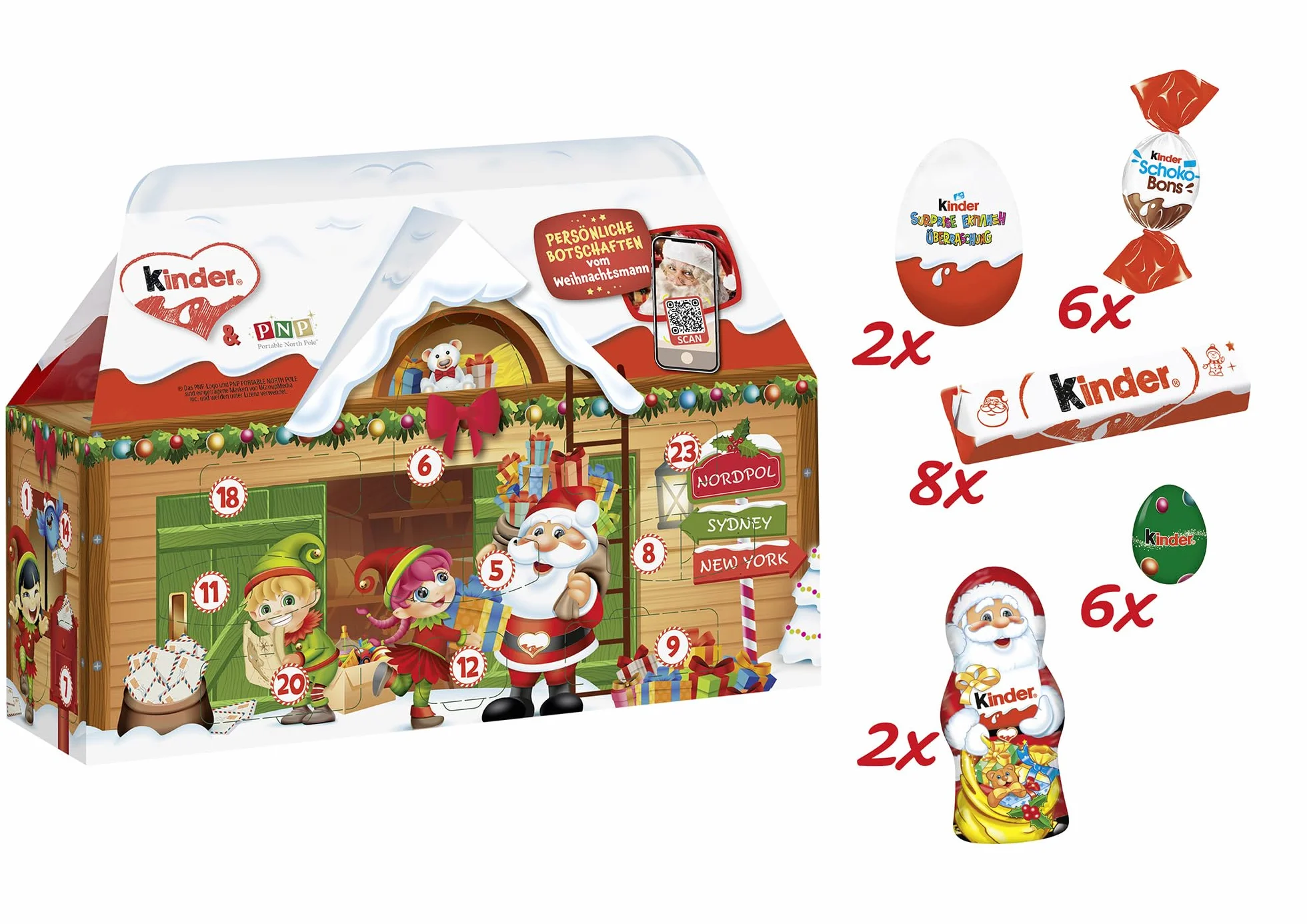 KINDER MIX 3190 Domowy kalendarz adwentowy 3D 234 g
