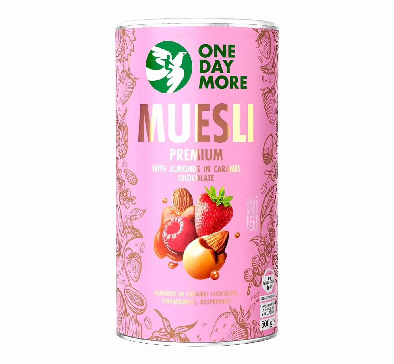 OneDayMore Zestaw Musli Premium: Belgijska Czekolada, Owocowe z migdałami w czekoladzie, Orzechowe błonnik białko