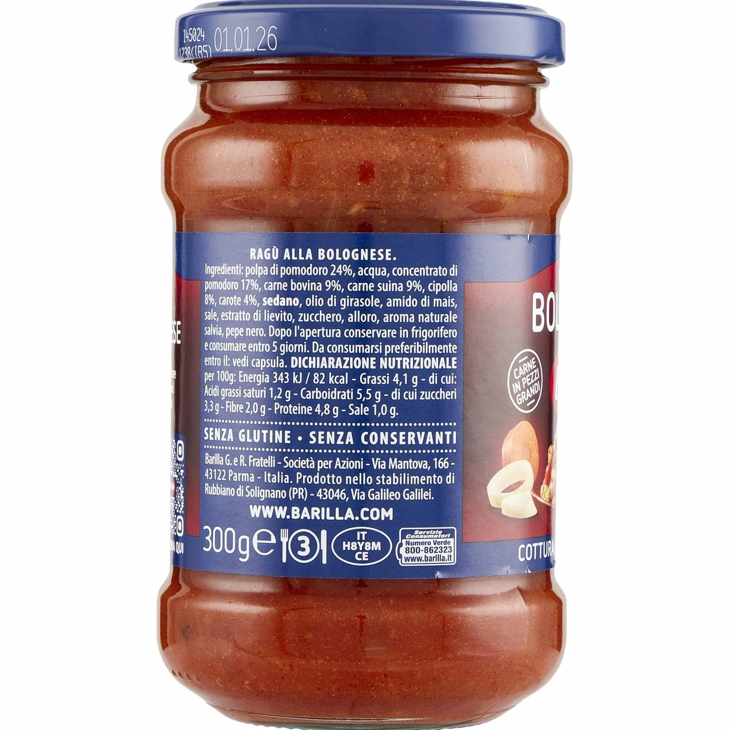Sos ragu alla bolognese 300g - Barilla na rynek włoski sos boloński mięsny