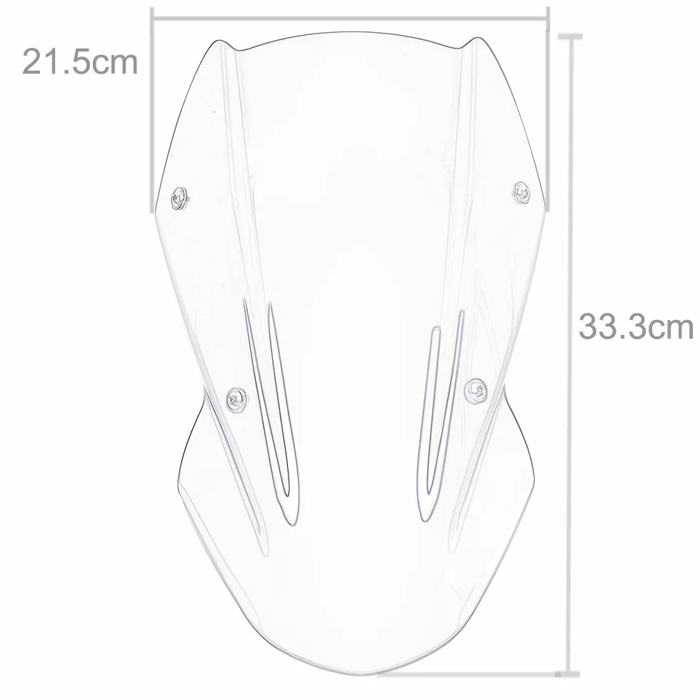 XX eCommerce Do Kawasaki Z650 szyba przednia szyba z mocowaniem motocykla Z 650 (dym)